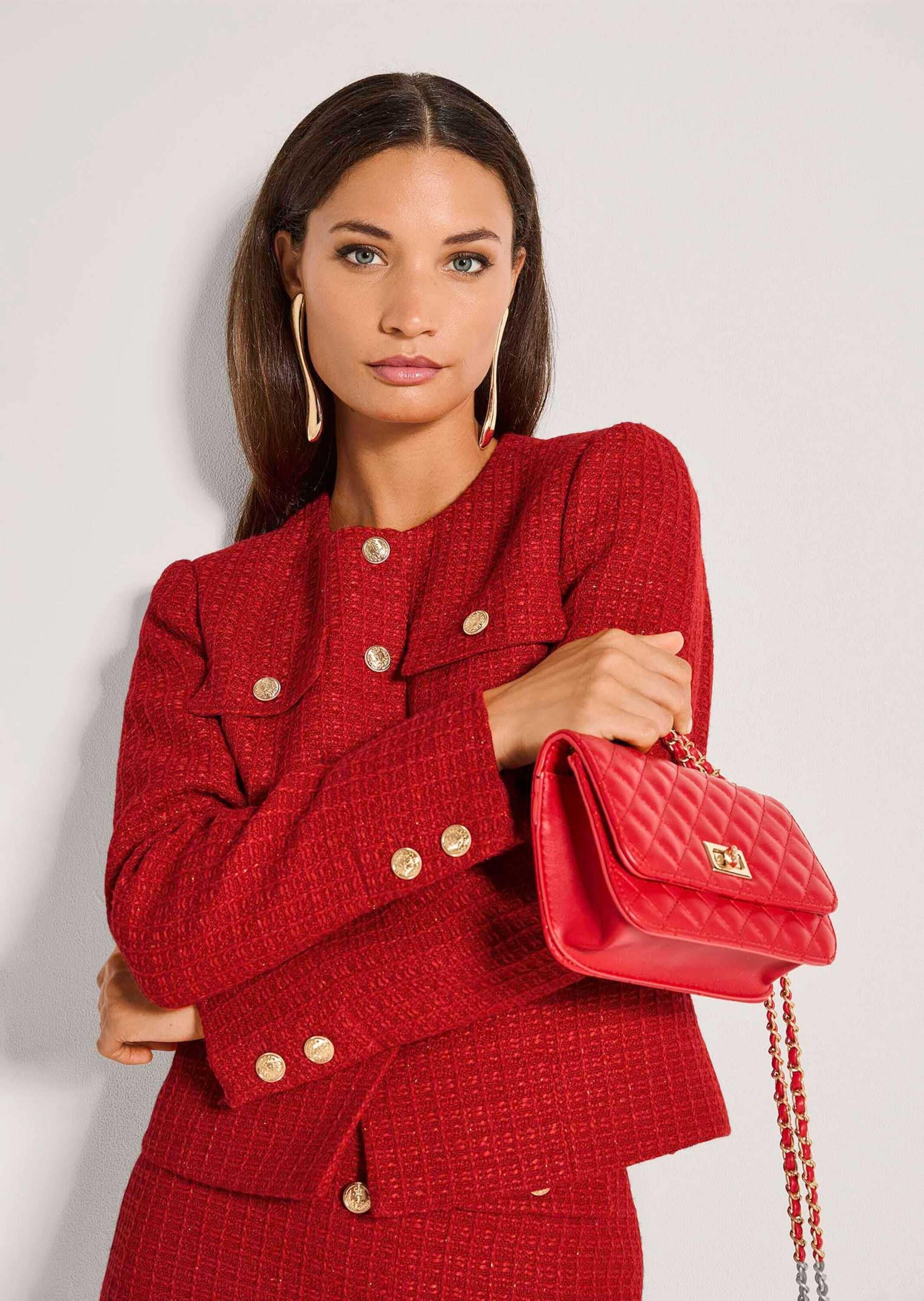 MADELEINE Jerseyblazer »Blazer Eleganter Kurzblazer ohne Kragen«