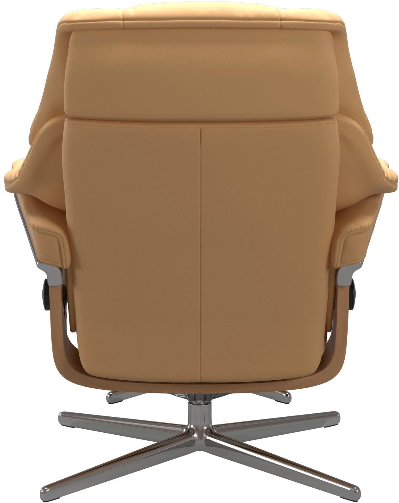 Stressless® Relaxsessel »Reno« Set, Relaxsessel mit Hocker,  mit Hocker, mit Cross Base, Größe S, M & L, Holzakzent Eiche