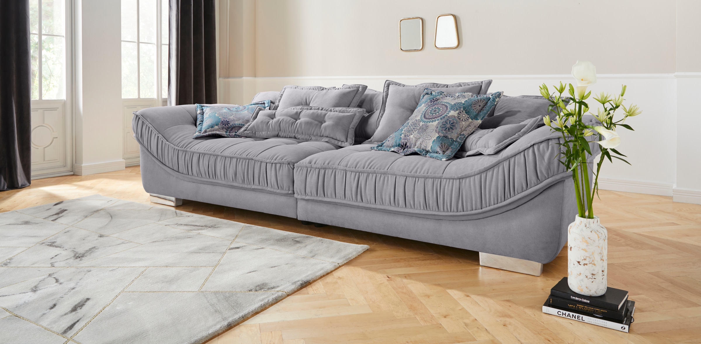 INOSIGN Big-Sofa »Diwan«, hochwertige Polsterung für bis zu 140 kg Belastbarkeit pro Sitzfläche