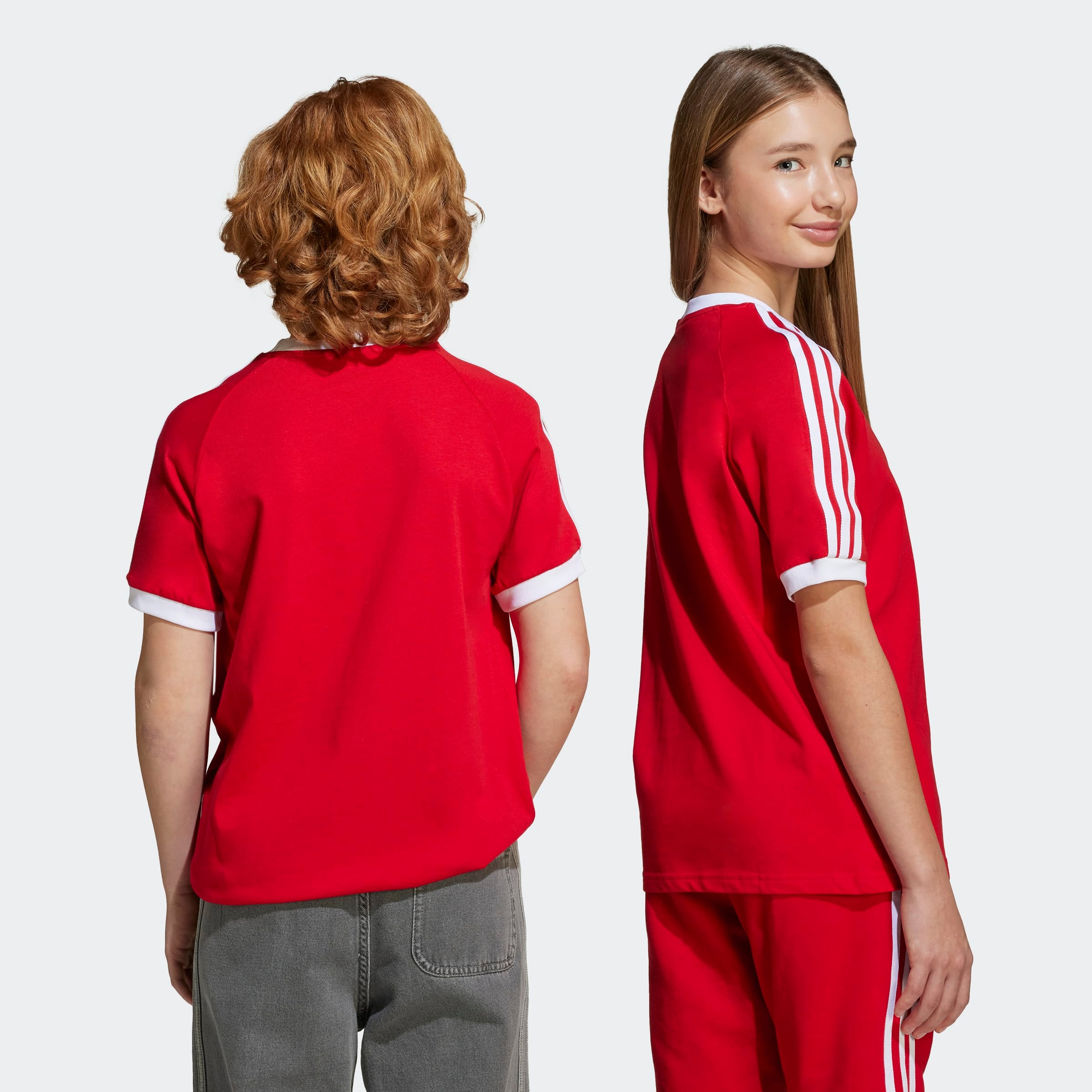 adidas Originals T-Shirt »ADICOLOR 3-STREIFEN KIDS« sportlicher Stil, mit kurzen Ärmeln, für Kinder, aus Baumwolle