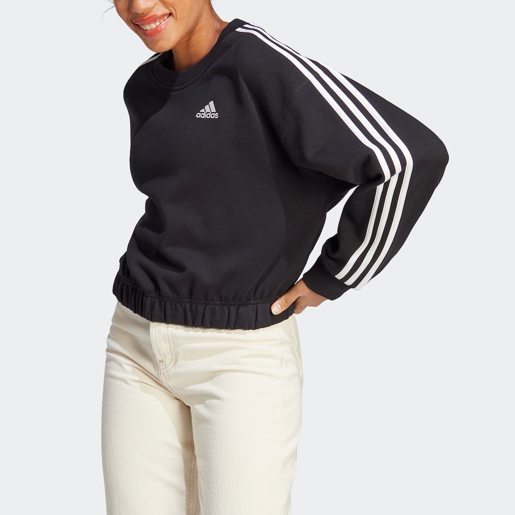 adidas Sportswear Sweatshirt »ESSENTIALS 3-STREIFEN CROP«