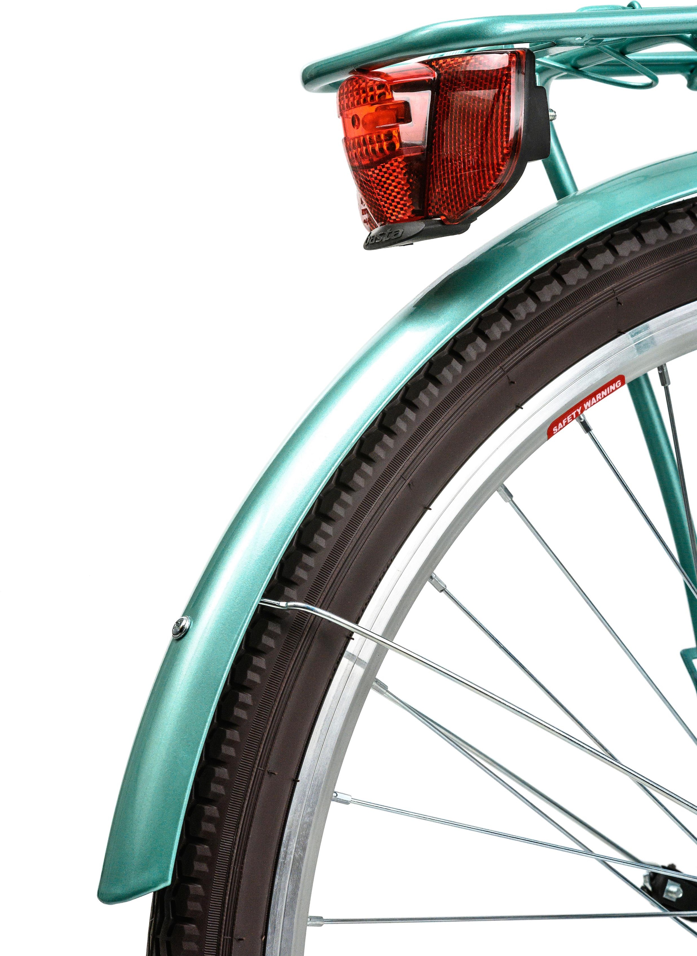KS Cycling Cityrad »Stowage«, 6 Gang, Shimano, Tourney Schaltwerk, Kettenschaltung, für Damen, Kettenschaltung