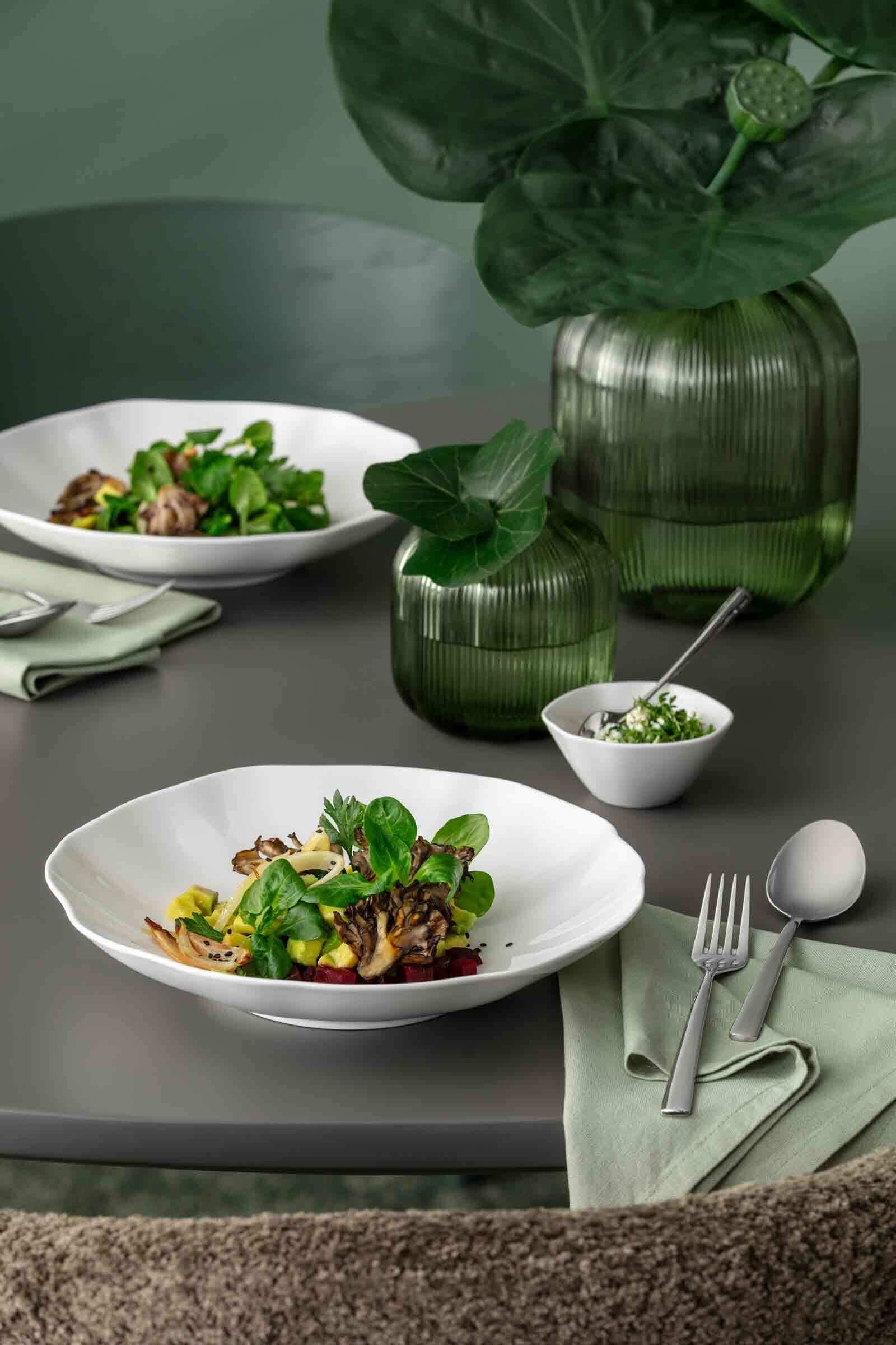Villeroy & Boch Geschirr-Set »Teller-Set Pura 18er Set weiß« Spülmaschinenfest, Mikrowellensicher