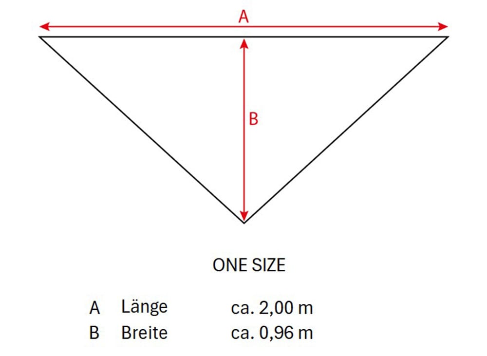 Zwillingsherz Dreieckstuch, mit geometrischem Muster