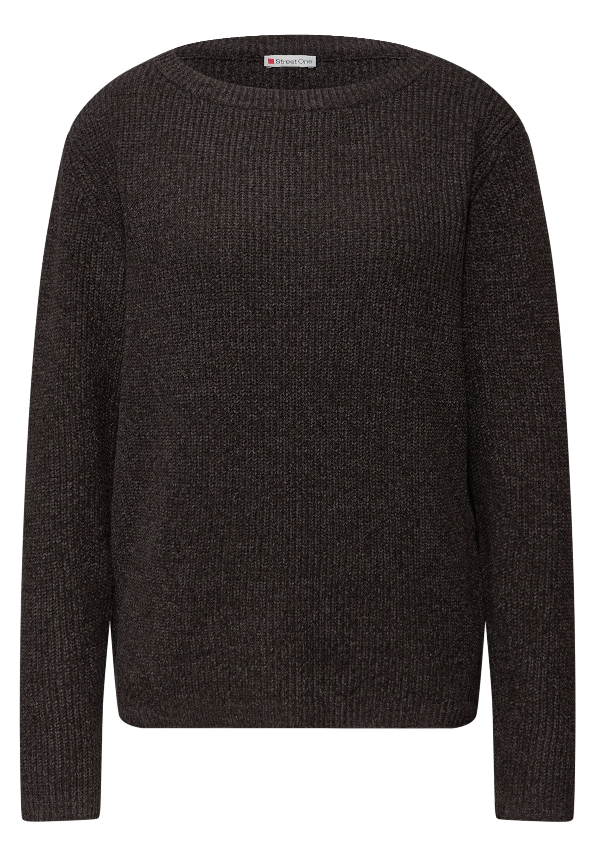 STREET ONE Strickpullover Chenille Pullover mit U-Boot-Auschnitt