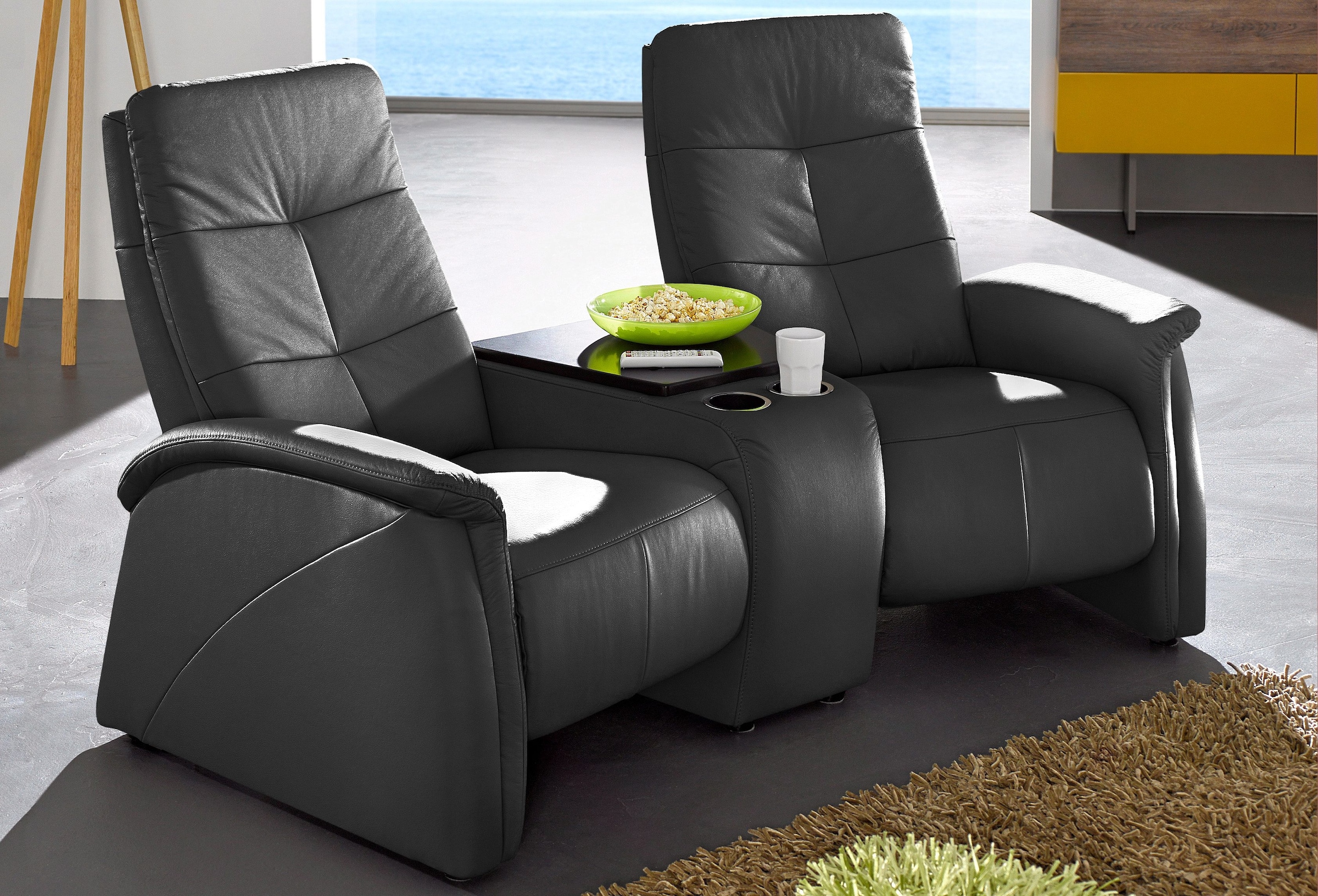exxpo - sofa fashion 2-Sitzer »Tivoli, Kinosofa, bequem,« mit Relaxfunktion, integrierter Tischablage und Stauraumfach