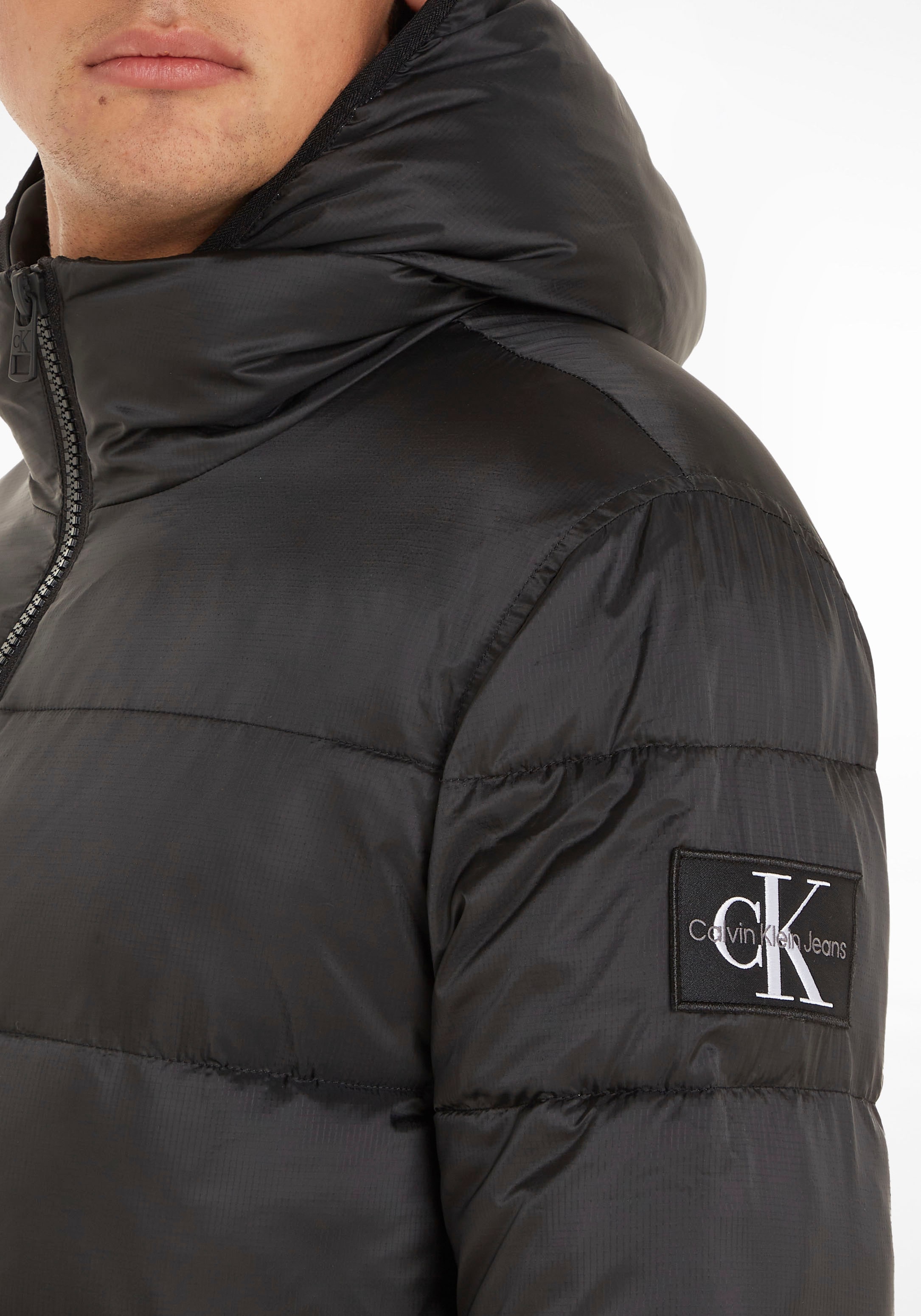 Calvin Klein Jeans Steppjacke »TRIM LW PADDED JACKET«, mit Kapuze