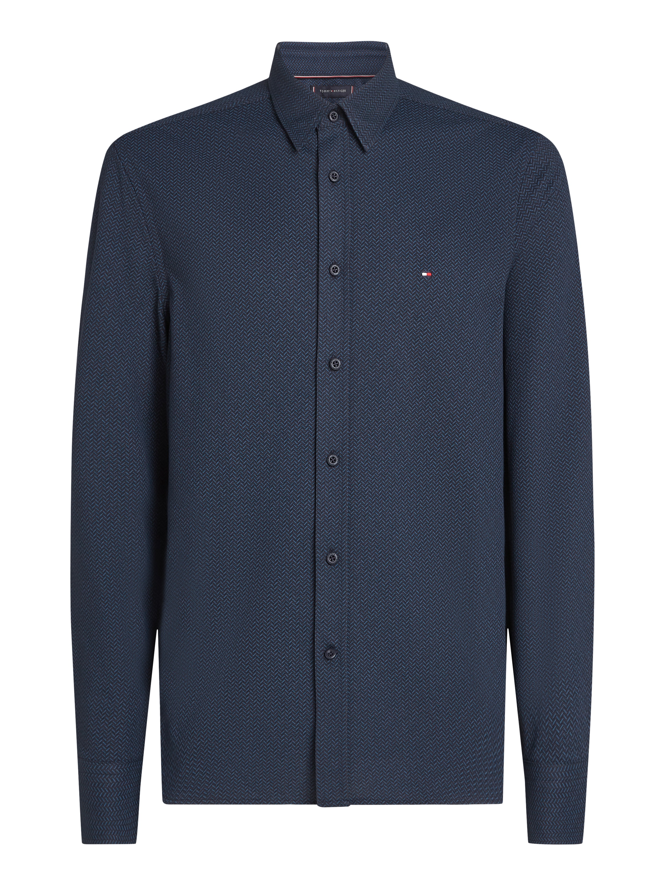 Tommy Hilfiger Businesshemd »PERFORMANCE OXF PIQUE PRT SHIRT«, mit Fischgratmuster