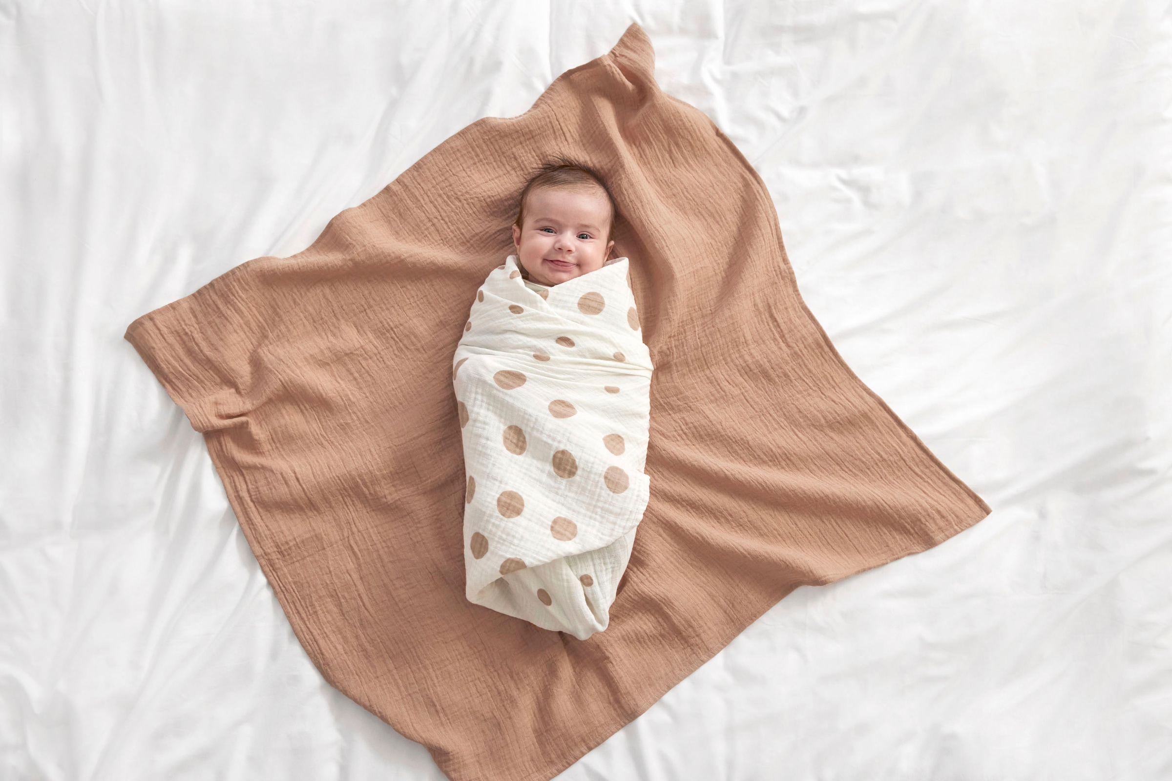 LÄSSIG Stoffwindeln »Mulltuch-Set L, Tiny Smile maple«, (Set, 3 St.)
