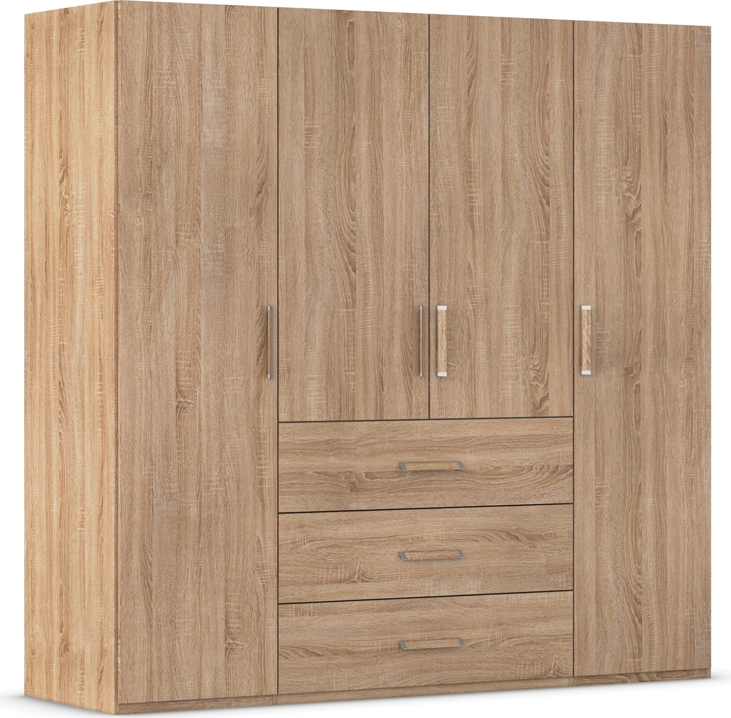 rauch Drehtürenschrank »Kleiderschrank Schrank Garderobe Schlafzimmerschrank EVELYN«, (in 2 Höhen 197 oder 210 cm erhältlich), in elegantem Stil mit Schubladen 3 Breiten und 2 Höhen MADE IN GERMANY
