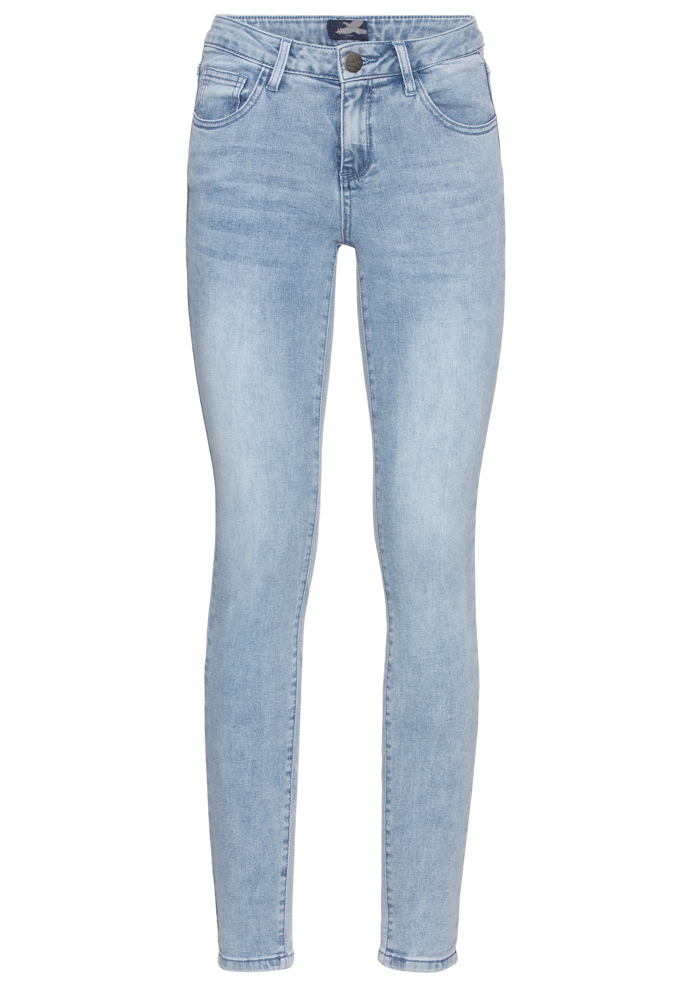 Arizona Skinny-fit-Jeans »Ultra-Stretch«, extra-enger Beinverlauf, normale Leibhöhe, mit Eingrifftaschen