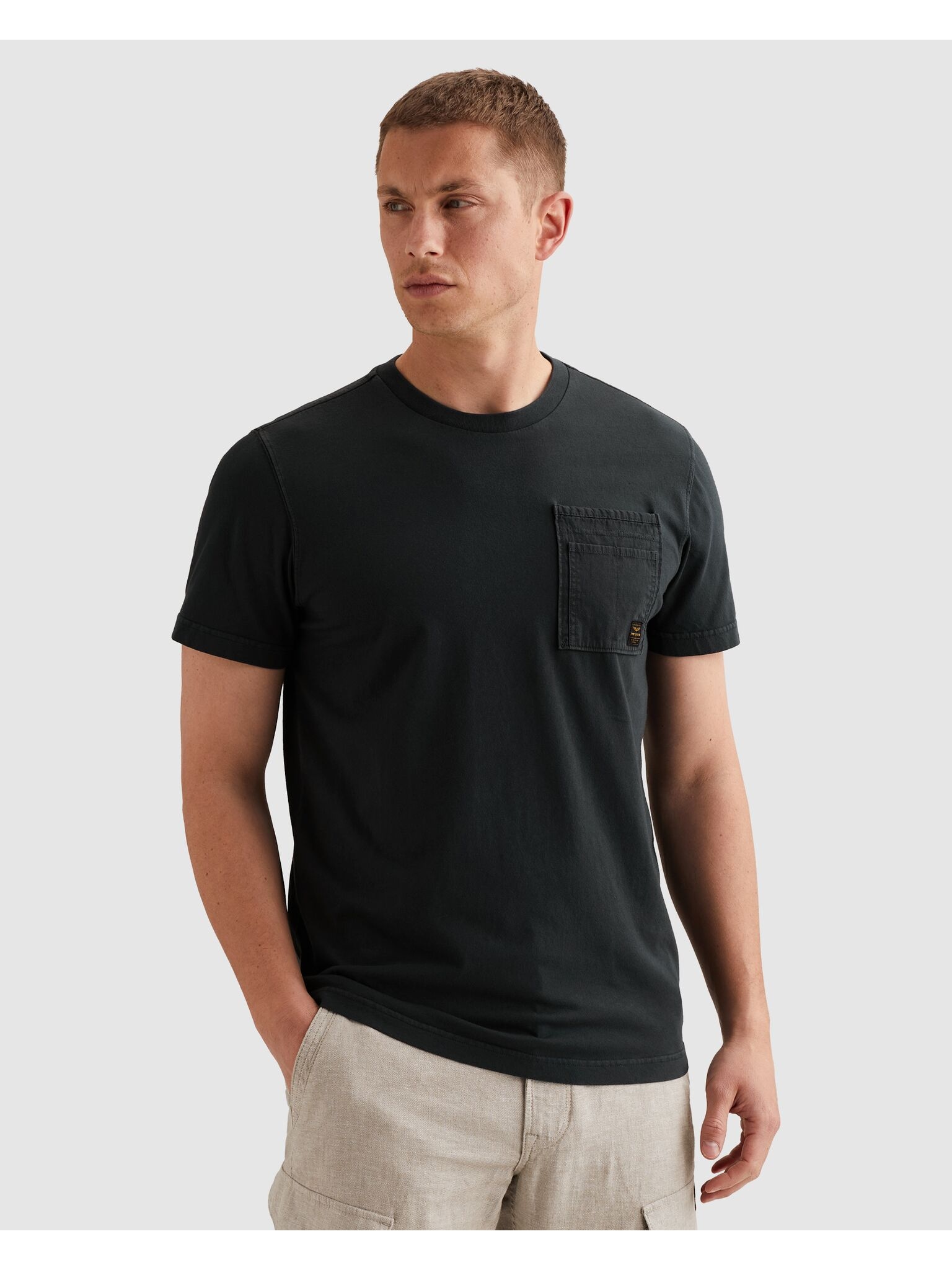 PME LEGEND T-Shirt »Short sleeve r-neck single jersey gd« mit Logo Stickerei
