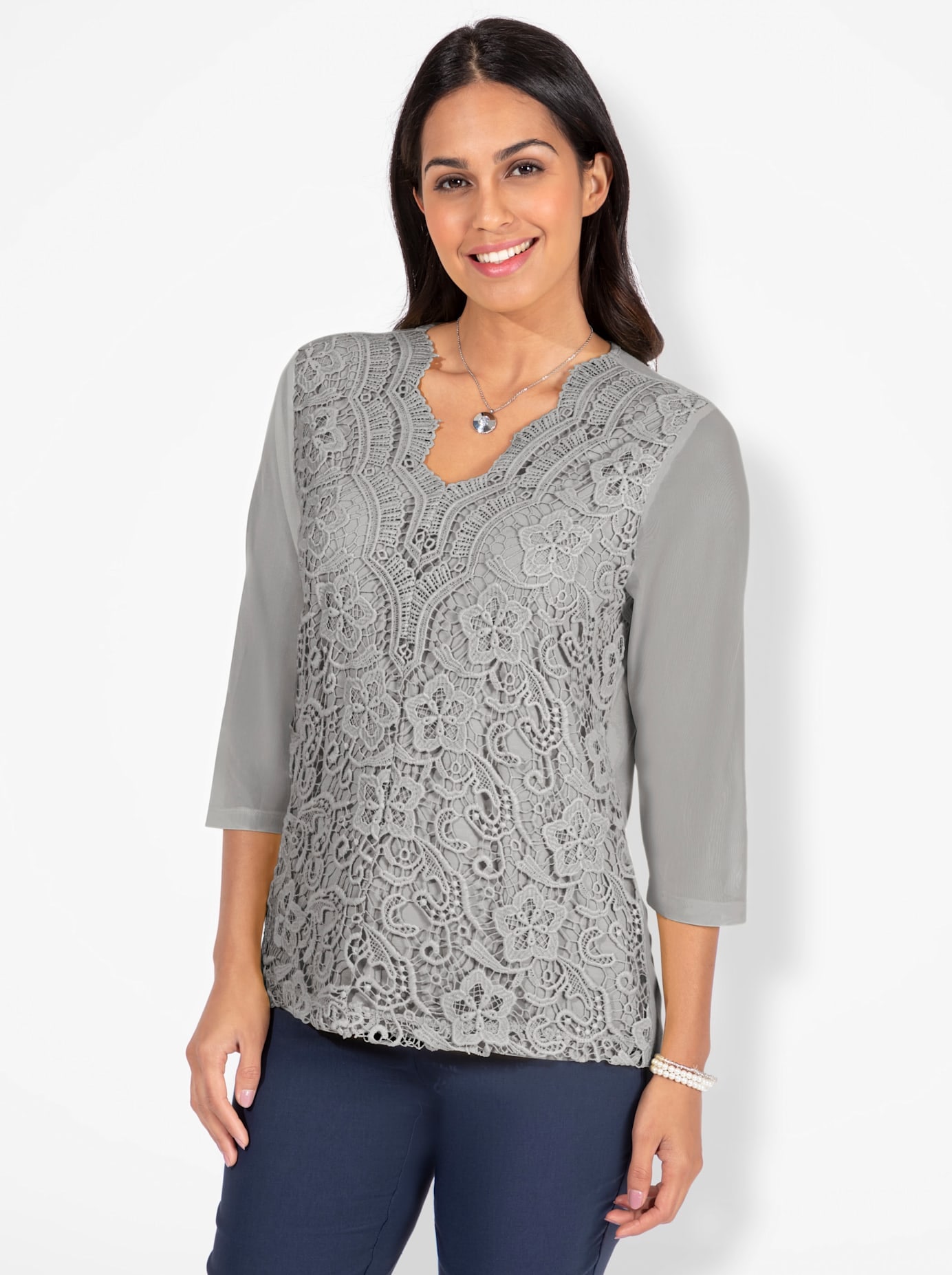 Lady Spitzenshirt »Shirt«, (1 tlg.)