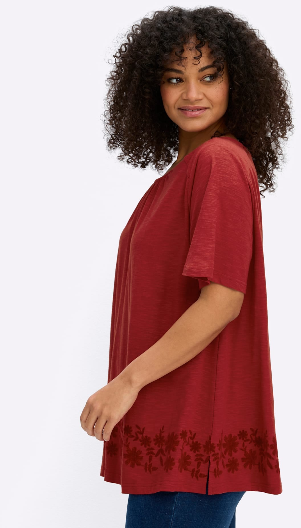 Sheego T-Shirt »Halbarmshirt« 1