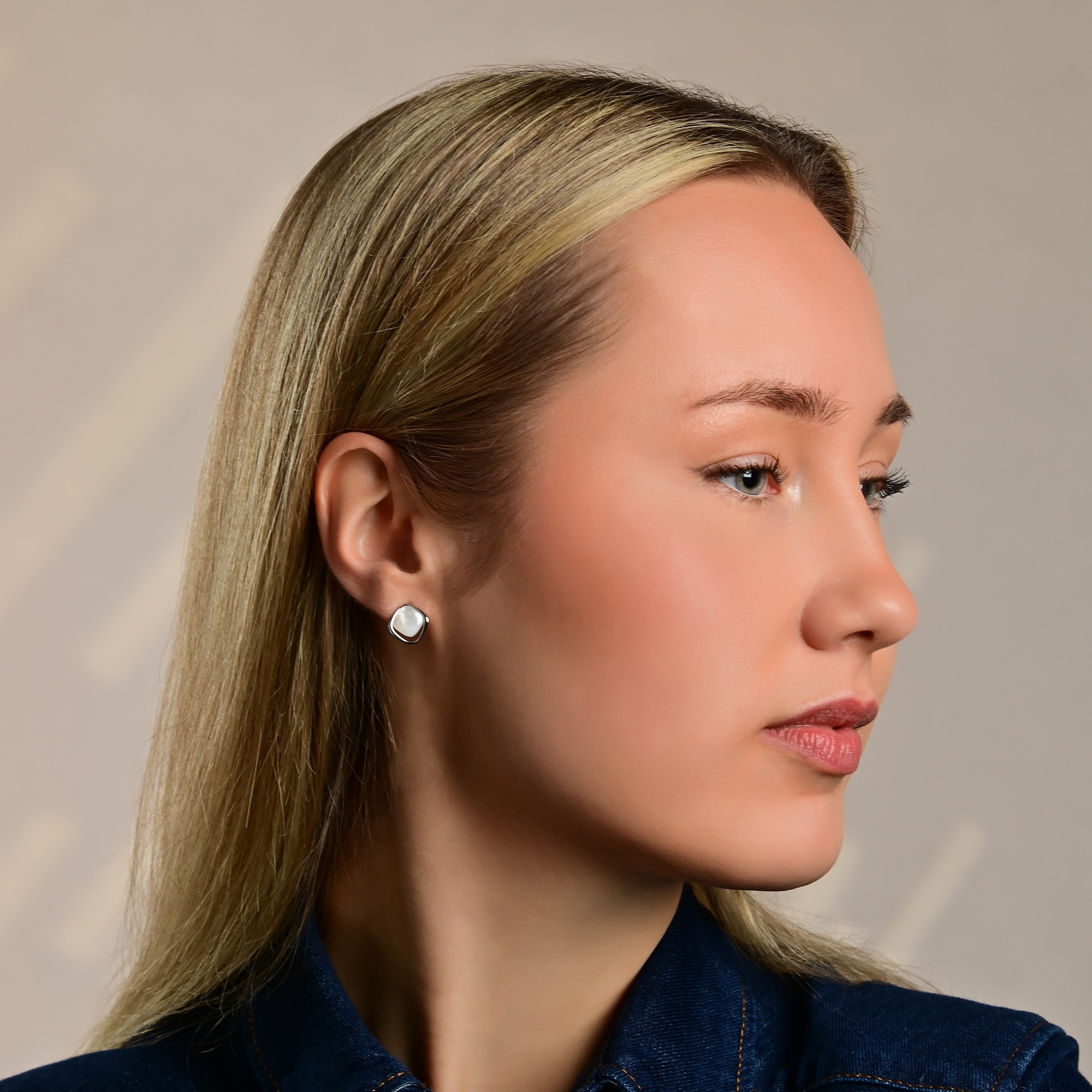Adelia´s Paar Ohrstecker »Damen Ohrringe ¿ Ohrstecker aus 925 Silber mit Perlmutt«