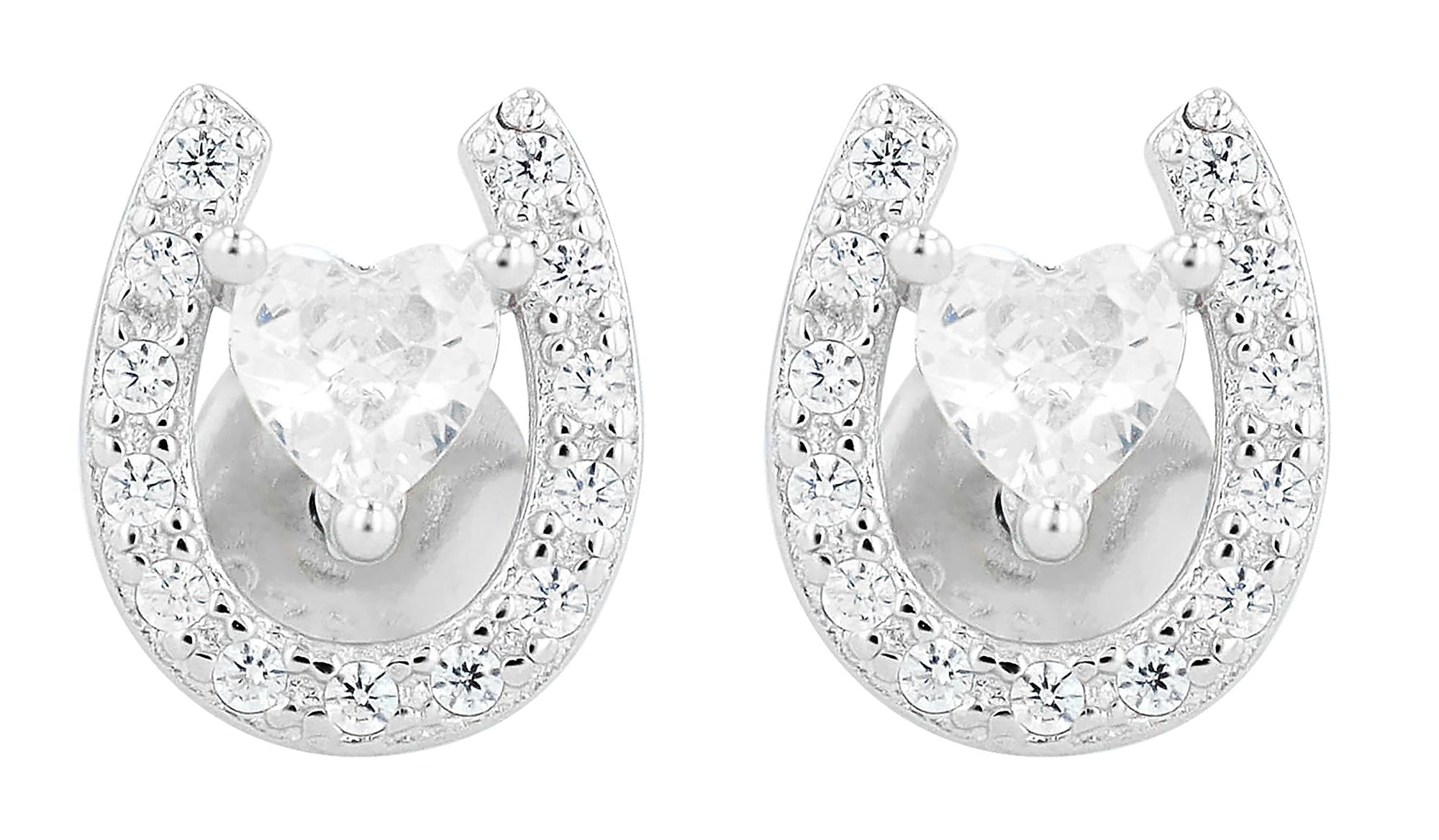 Adelia´s Paar Ohrstecker »Damen Ohrringe ¿ Ohrstecker aus 925 Silber mit Zirkonia«