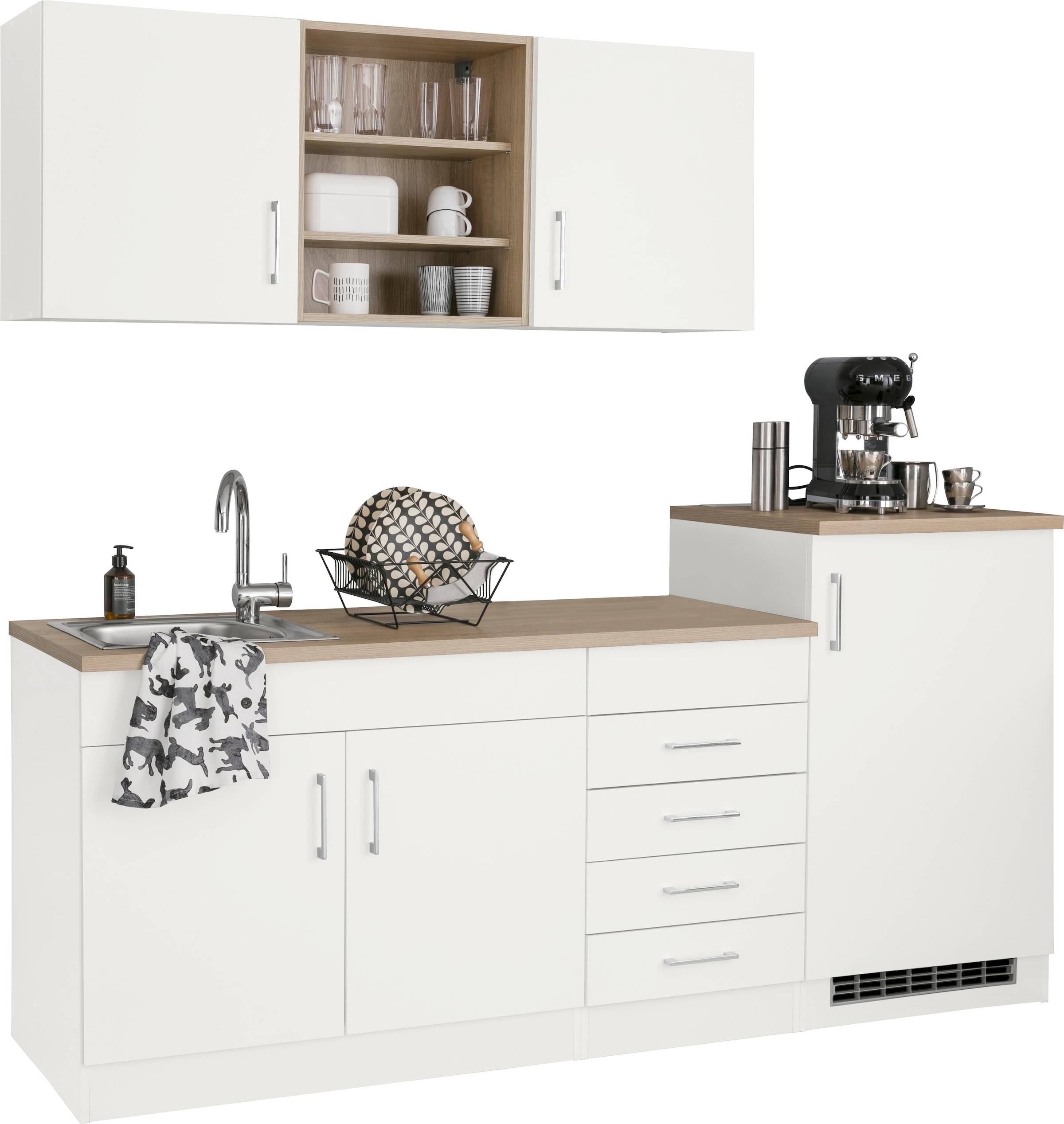 KOCHSTATION Küche »KS-Mali« Breite 210 cm, mit E-Geräten