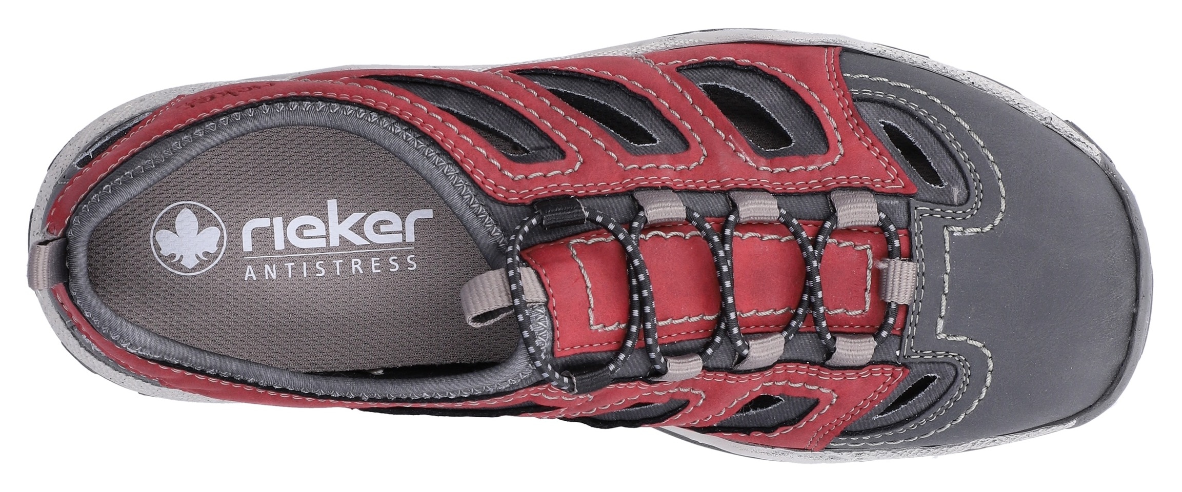 Rieker Slipper  Trekking Schuh, Sandale, Sommerschuh mit praktischem Gummizug