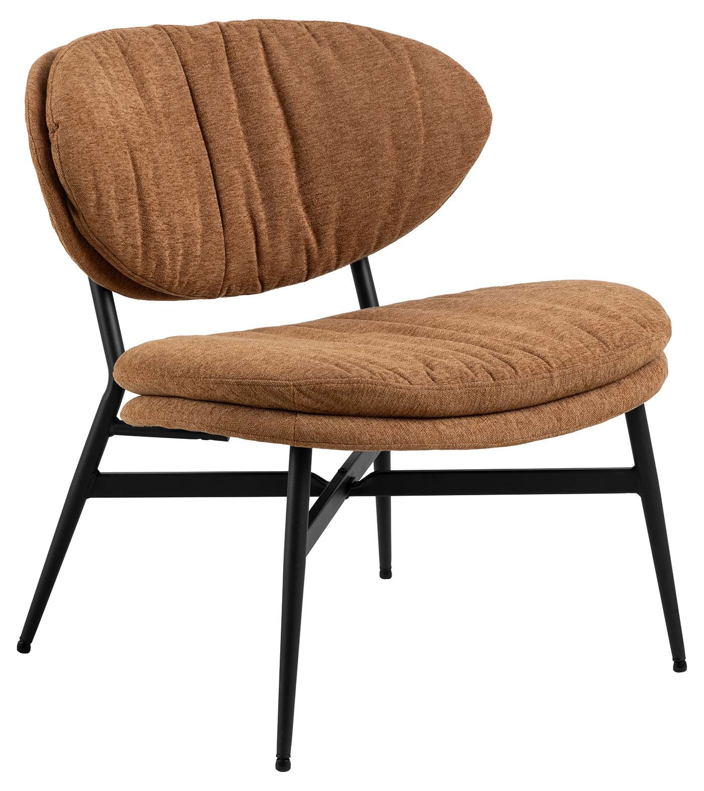 ACTONA GROUP Loungesessel »Burma«, Terracotta Stoff, schwarze Stahlbeine, Sitzhöhe: 43 cm
