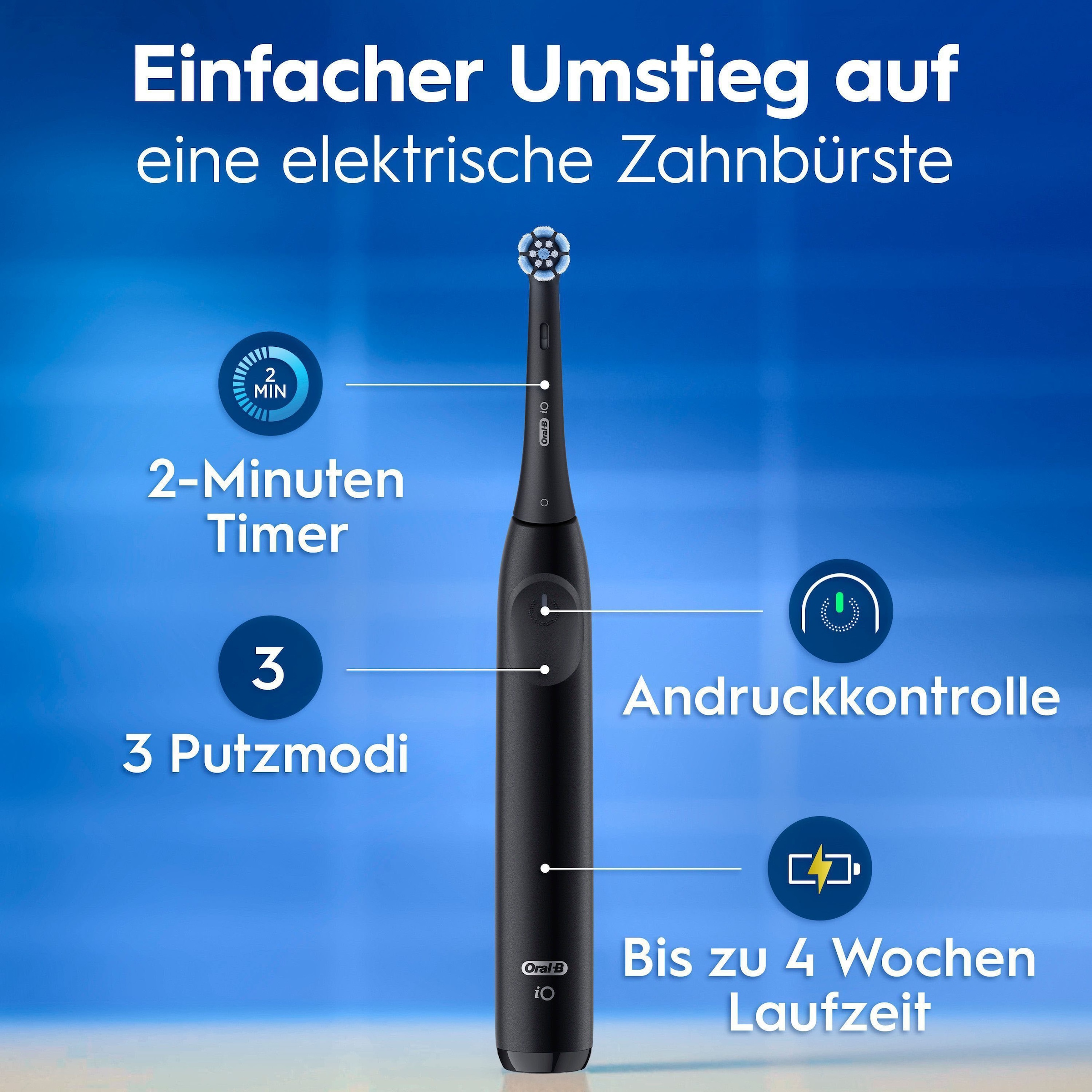 Oral-B Elektrische Zahnbürste »Oral-B iO Series 2« 1 Stk. Aufsteckbürsten für die sanfte Reinigung