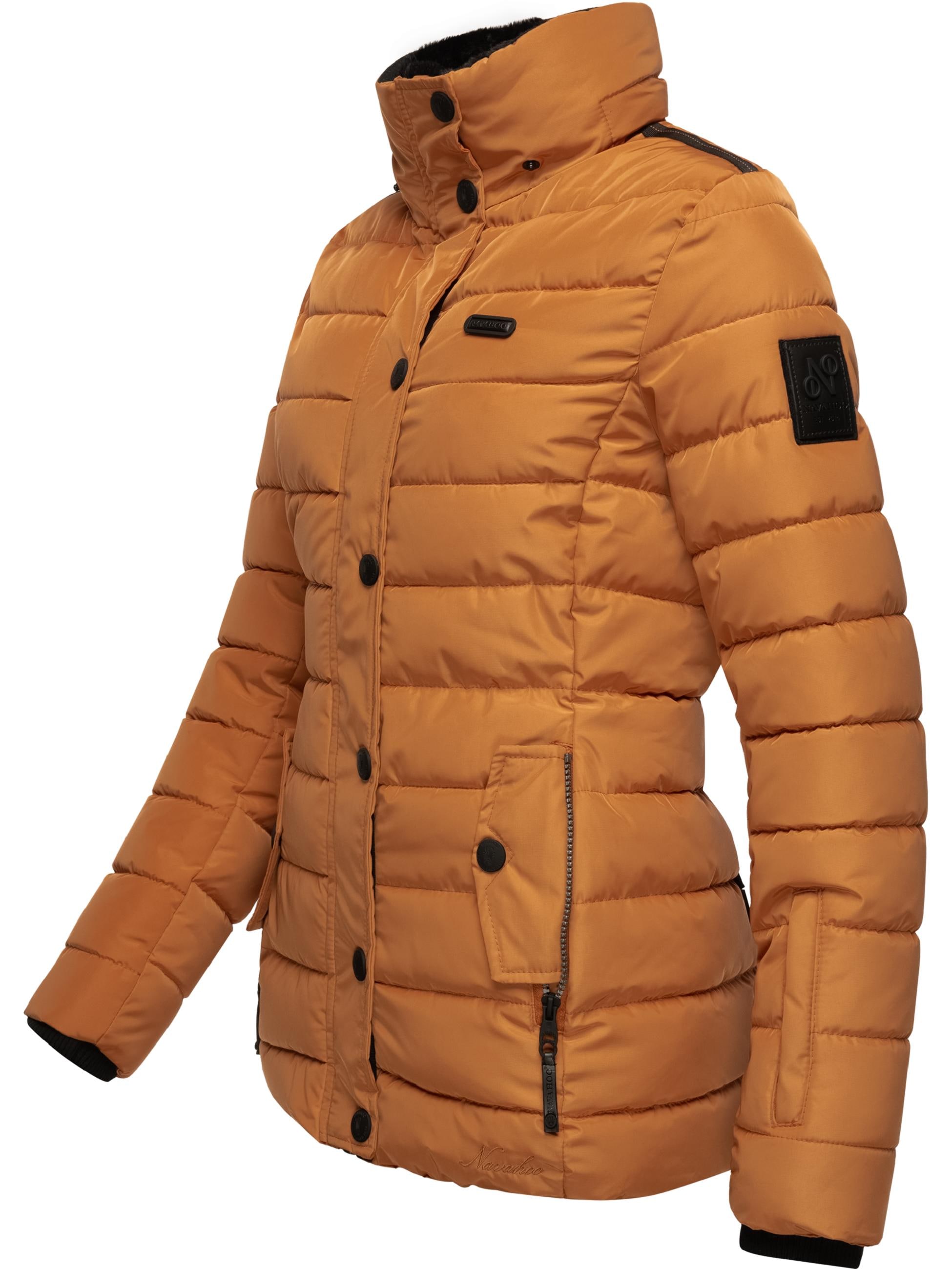 Navahoo Steppjacke »Winterjacke Milianaa«, mit Kapuze, Edle Winterjacke mit weicher Kunstfell-Kapuze