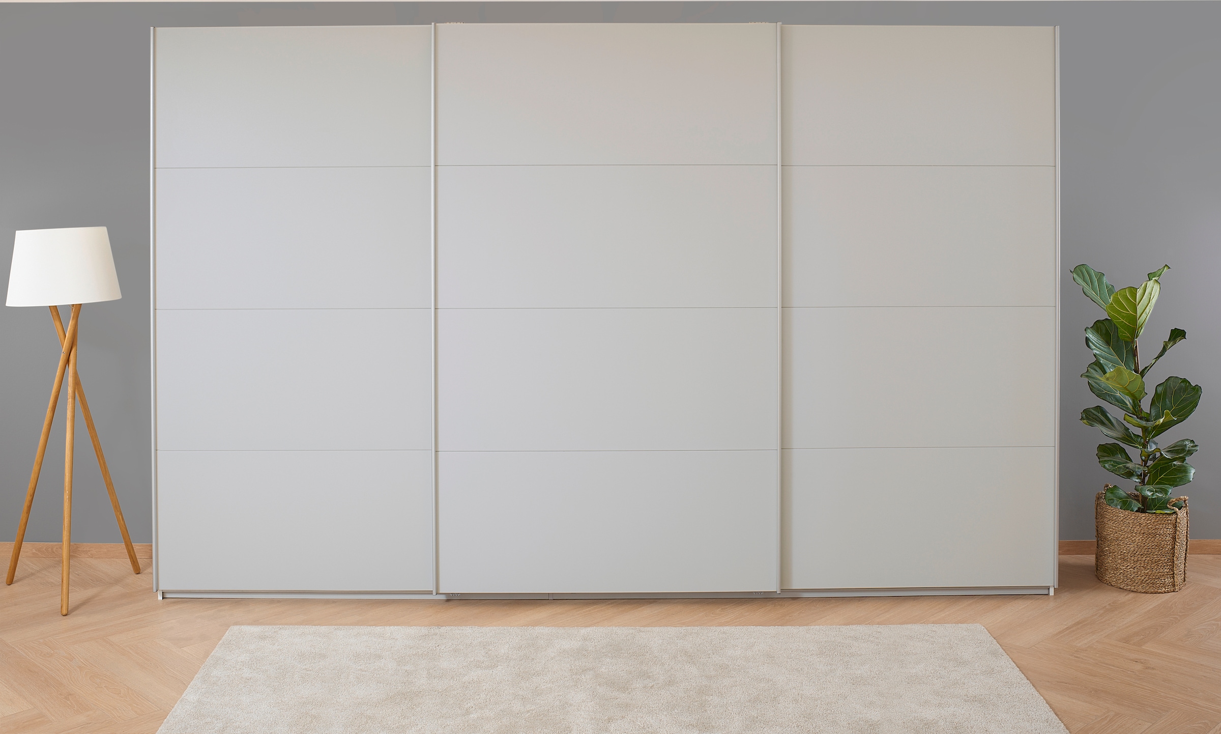 rauch Schwebetürenschrank »Kleiderschrank Schrank Garderobe KOLUNA mit Dekor-Front«, inkl. 2 Innenschubladen sowie extra Einlegeböden MADE IN GERMANY