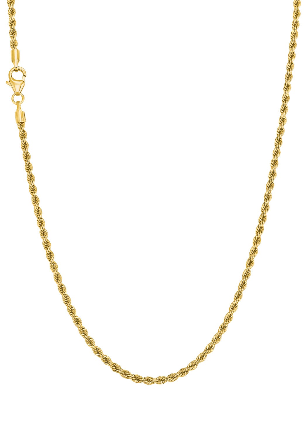 Amor Collierkettchen »Kordelkettengliederung« Made in Germany in gelb, Größe Länge: 50