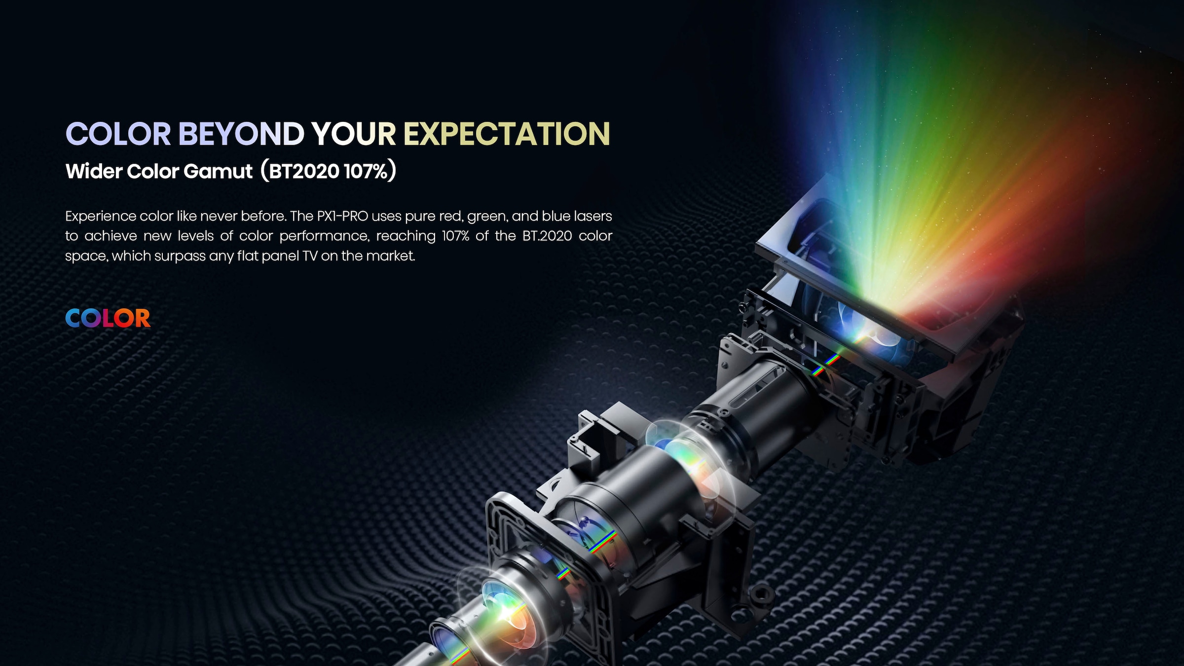 Hisense Laser-TV »PX1-Pro 90-130 Zoll Trichroma Laser Projektor«, 4K Laser Cinema, RGB Laser Technologie, Android Q - ohne Leinwand