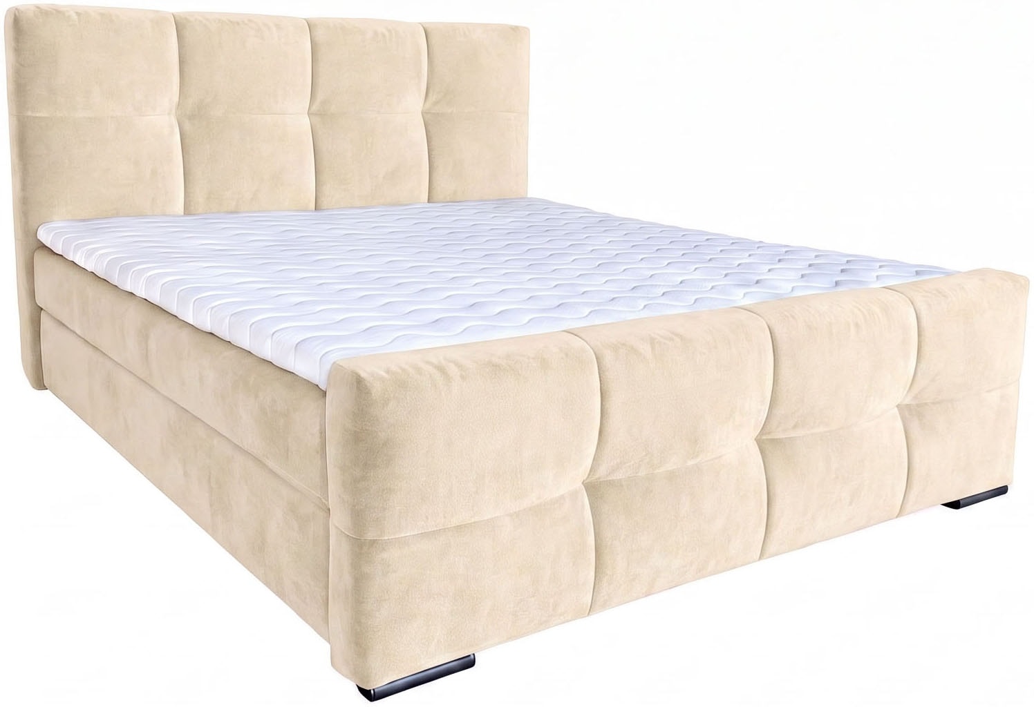 OTTO home Boxbett »FIETTE, Polsterbett mit Bettkasten, inkl. Taschenfederkernmatratze H3« inkl. Kaltschaumtopper, Luxus-Mircofaser-Bezug, Liegefläche 180x200 cm