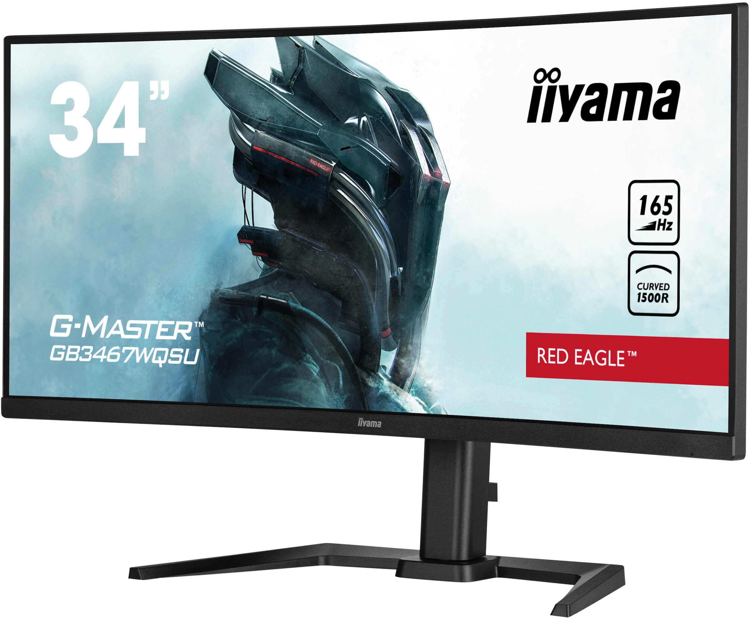 Iiyama Curved-Gaming-Monitor »GB3467WQSU-B5«, 86,4 cm/34 Zoll, 3440 x 1440 px, 165 Hz