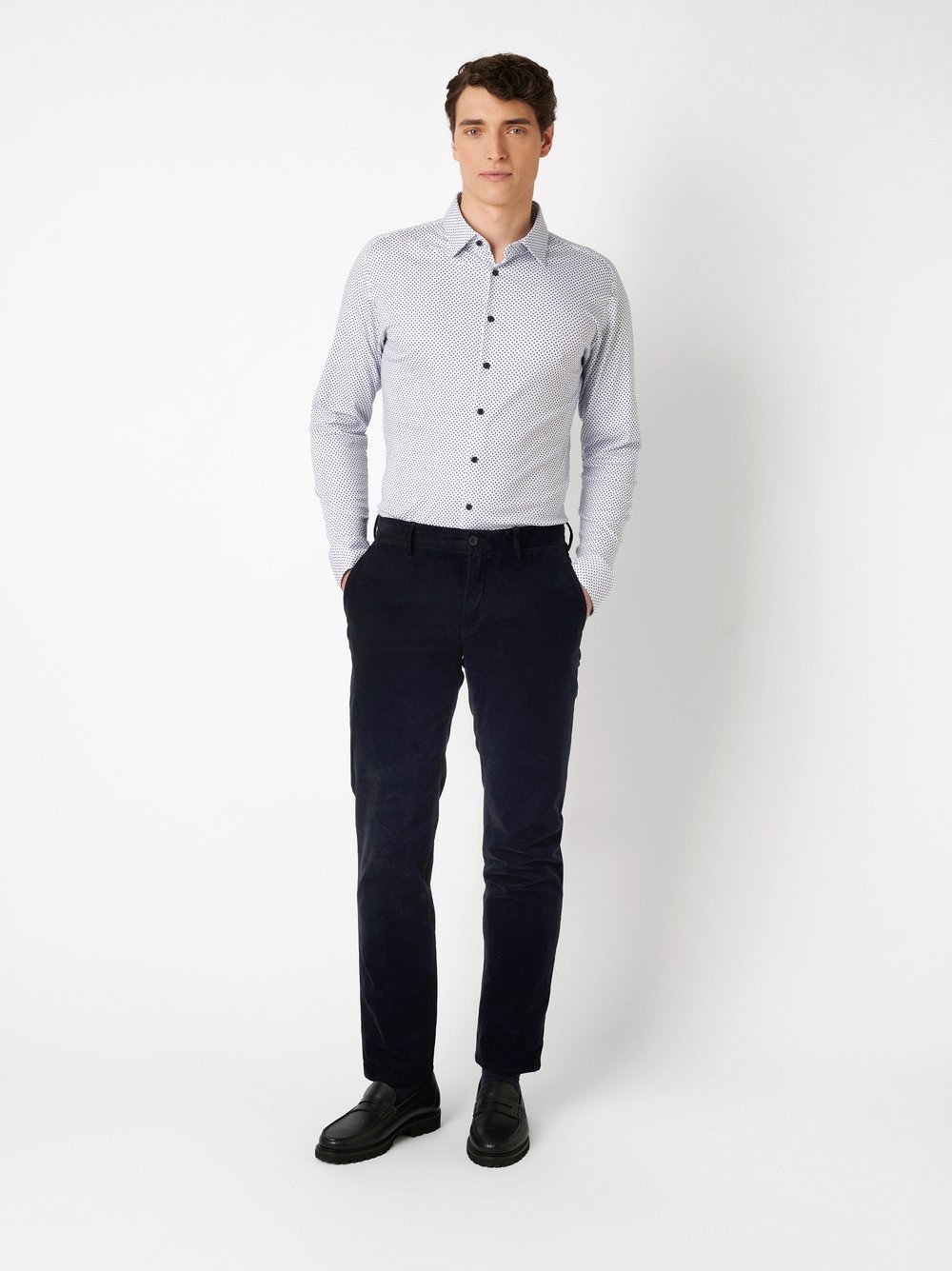 DESOTO Langarmhemd »Jersey Casual Kent«