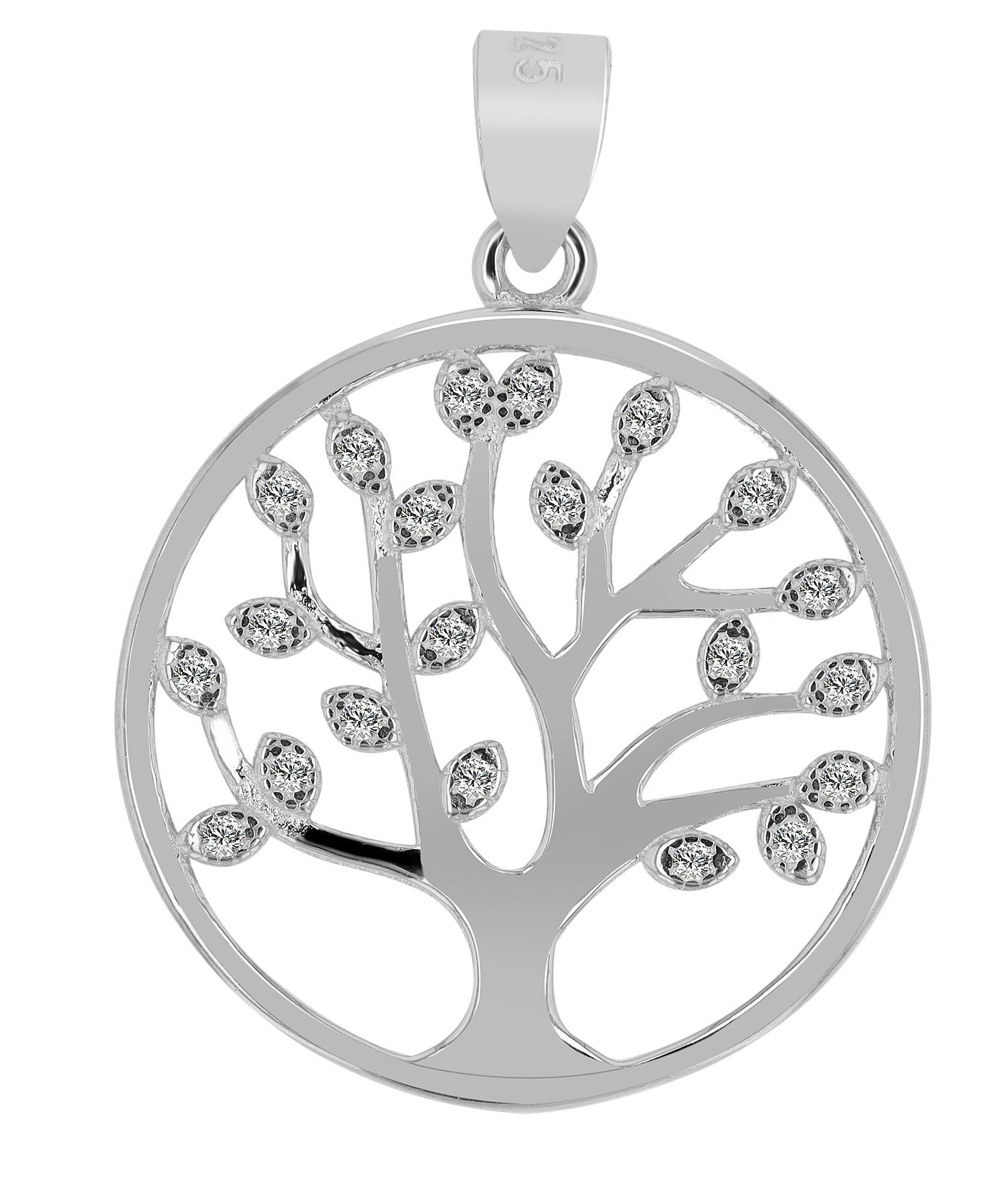 Adelia´s Kettenanhänger »Damen Anhänger ¿ Lebensbaumanhänger aus 925 Silber mit Zirkonia«