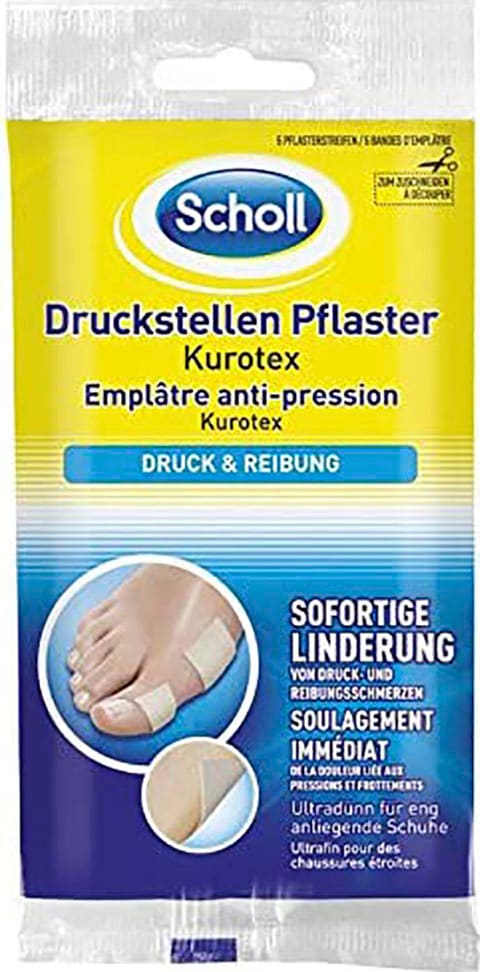 Druckstellenpflaster »Kurotex«, (Set, 5 St., 5 Pflasterstreifen zum Zuschneiden),...