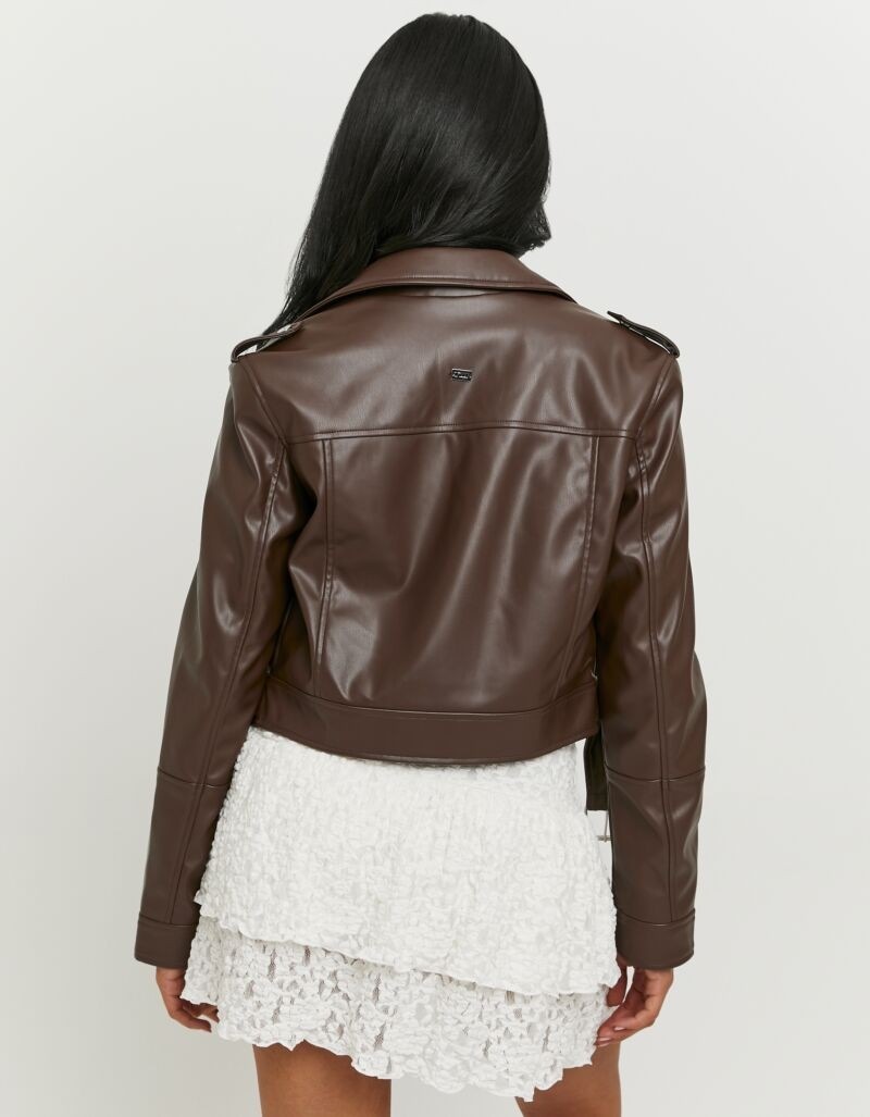 Tally Weijl Lederimitatjacke »SJAPUTILOT« Kunstfaser, im Biker-Stil in verkürzter Passform