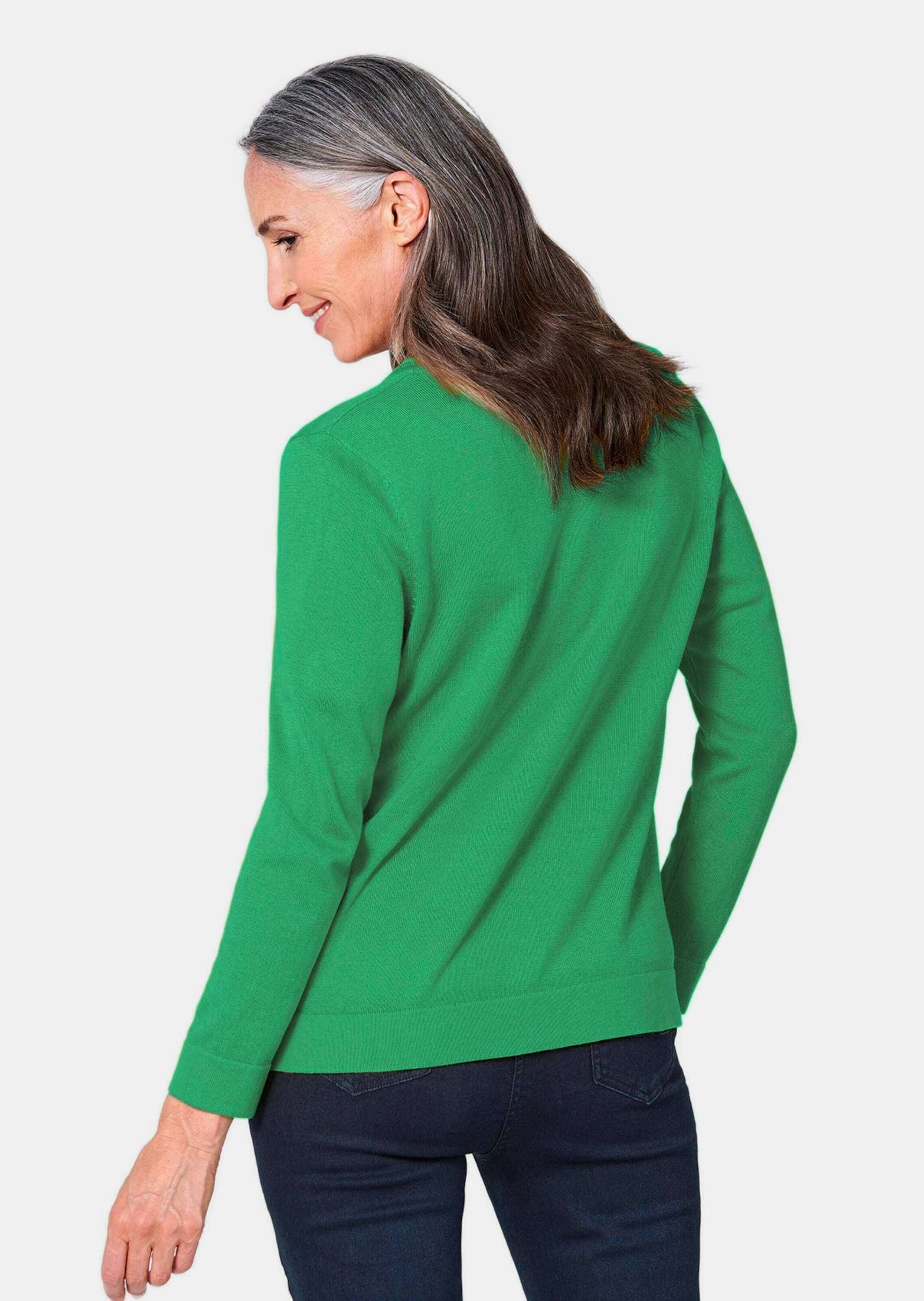 GOLDNER Strickpullover »Figurnahes Twin-Set aus Pima-Baumwolle«
