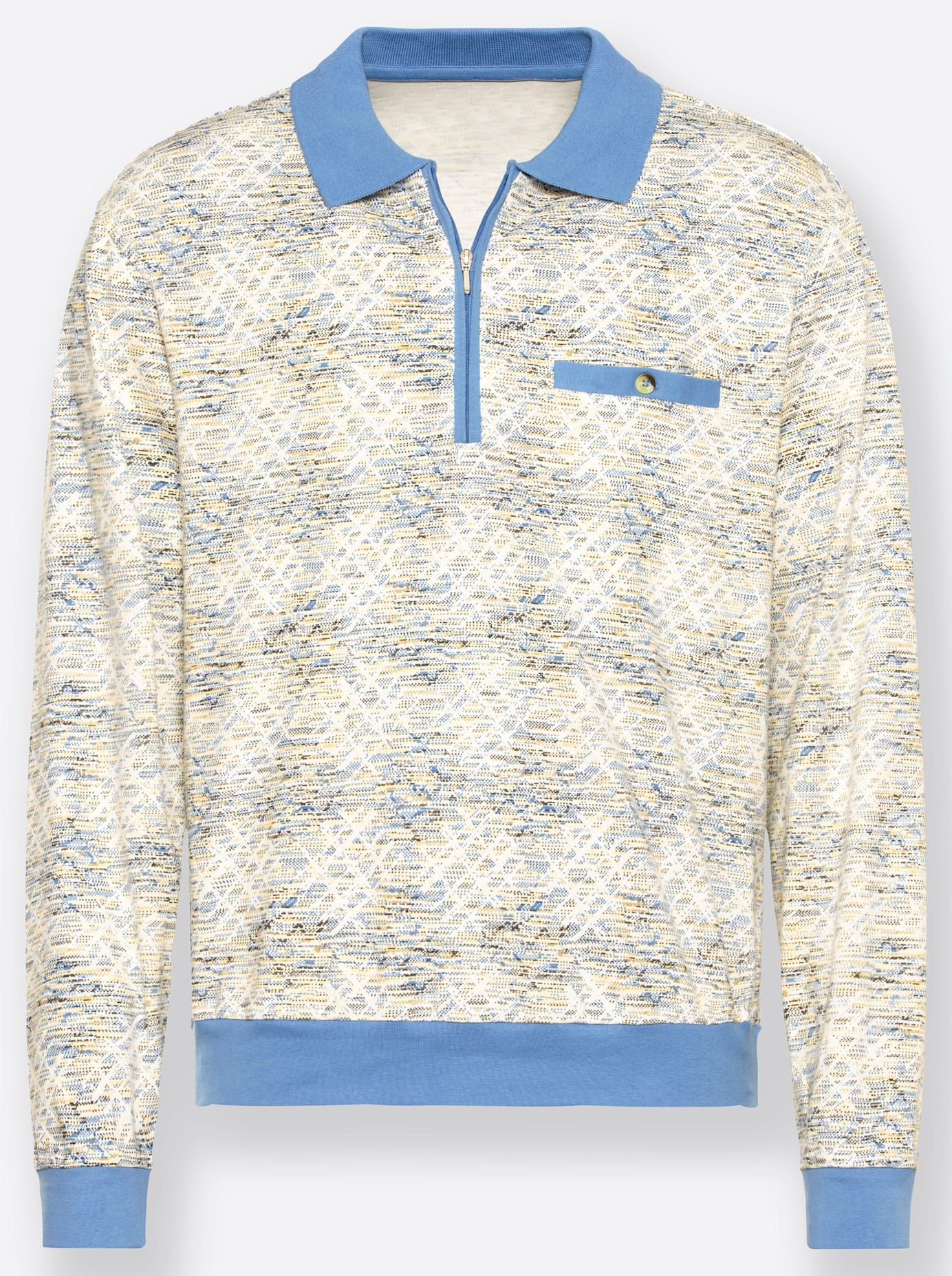 Marco Donati Poloshirt »Langarm-Poloshirt«, (1 tlg.)