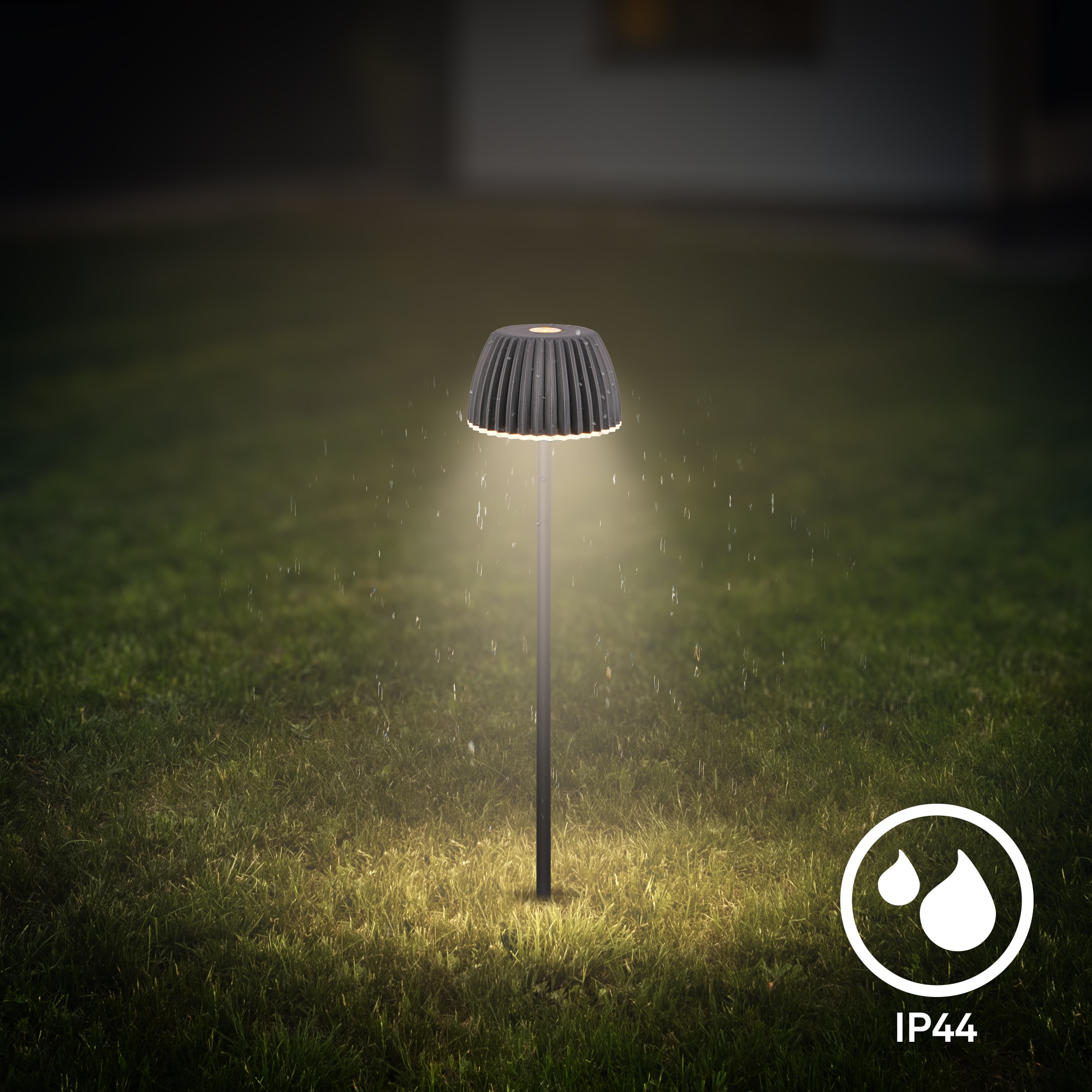 Briloner Leuchten LED Außen-Tischleuchte »RIFFLE« LED-Modul 1 Stk. Warmweiß 6x78,5 cm, 2er-Set, Akku tauschbar, Outdoor, Balkon, Terrasse