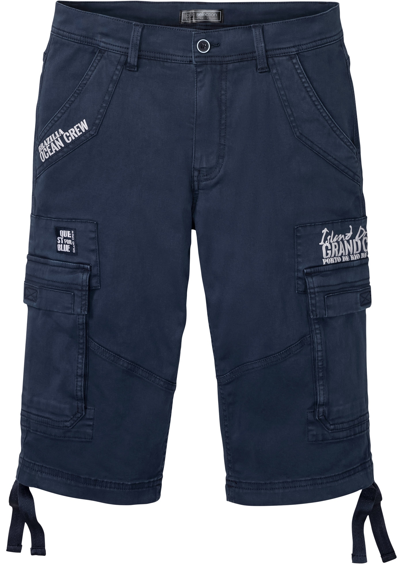 bonprix Longbermudas  aus leichter Baumwollqualität, mit Elasthan-Anteil, regular fit