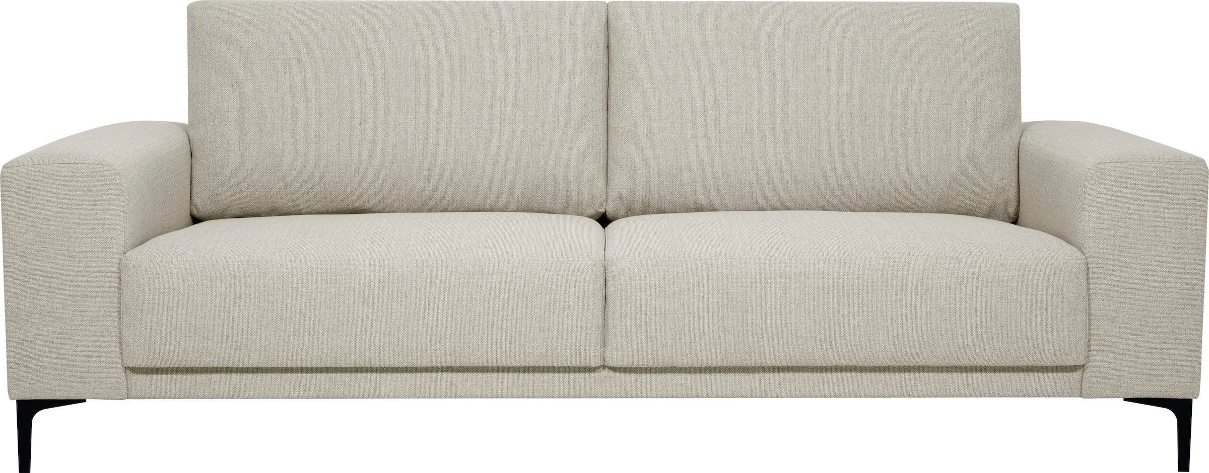 OTTO home 3-Sitzer »Xander« Breite 224 cm, Soft-Touch Chenille, schwarze Metallfüße