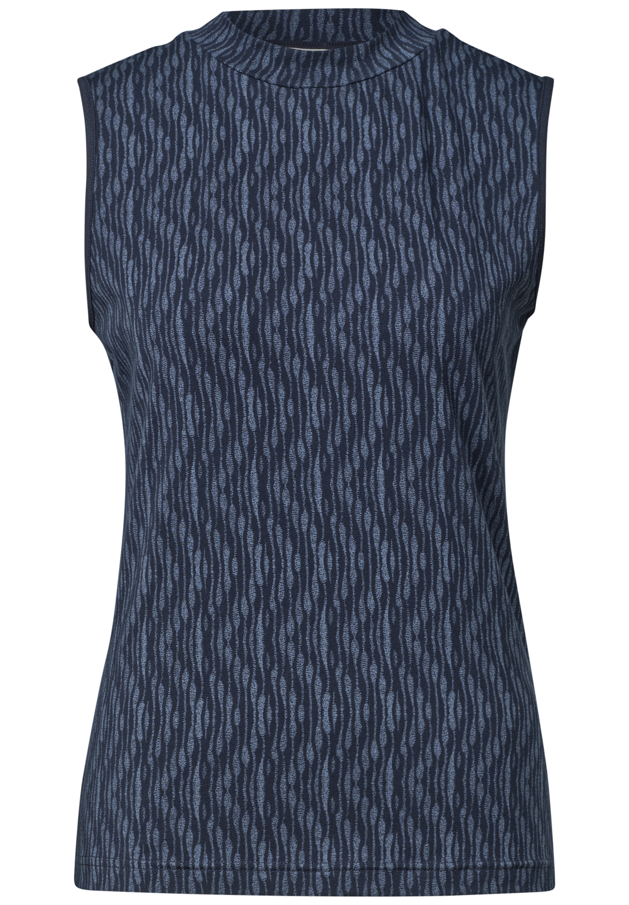 STREET ONE Shirttop Sommertop mit grafischem Muster und Turtleneck