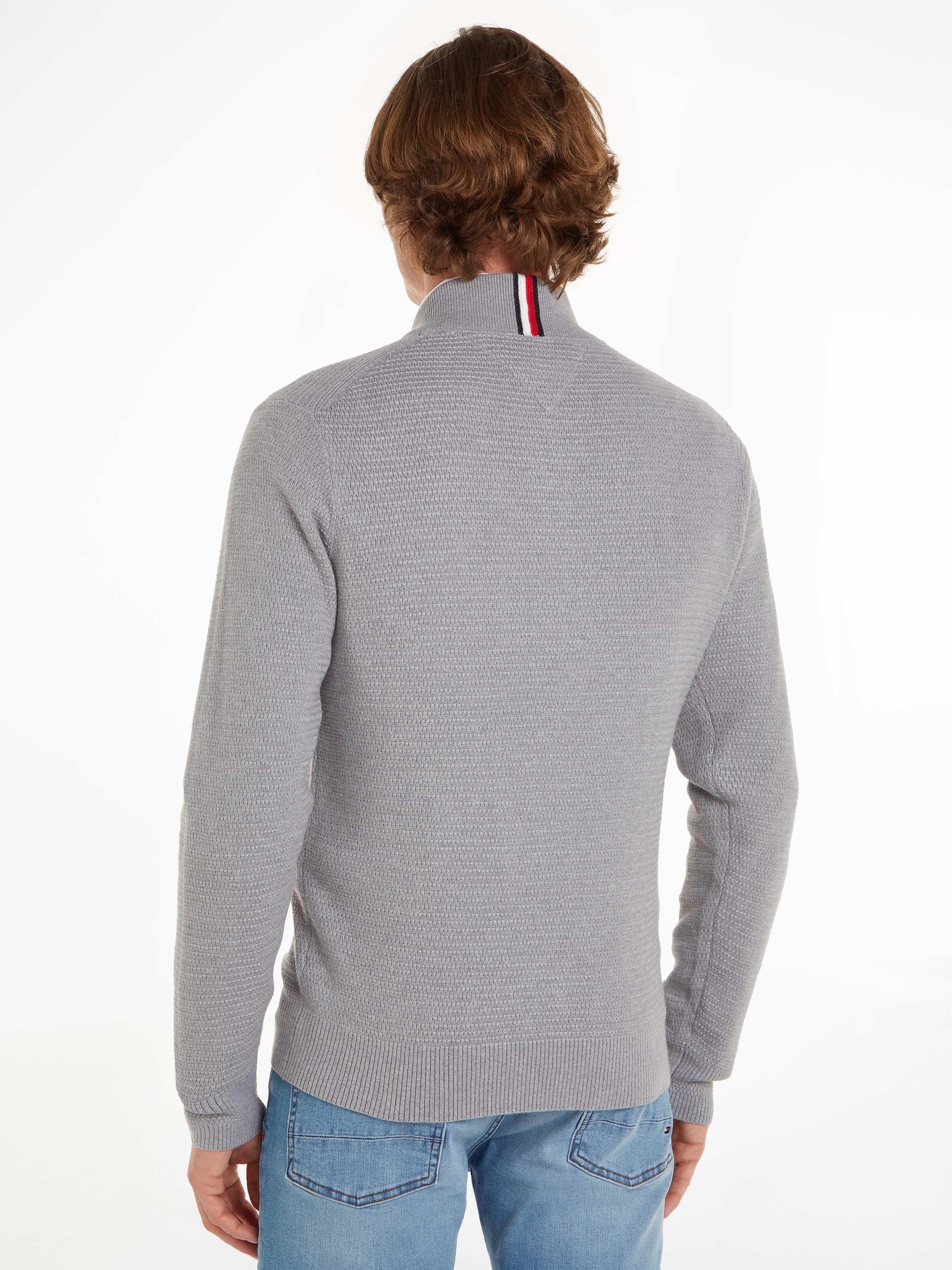 Tommy Hilfiger Sweatshirt »INTERLACED BASEBALL ZIP THROUGH«, in  strukturierter Optik online shoppen bei OTTO