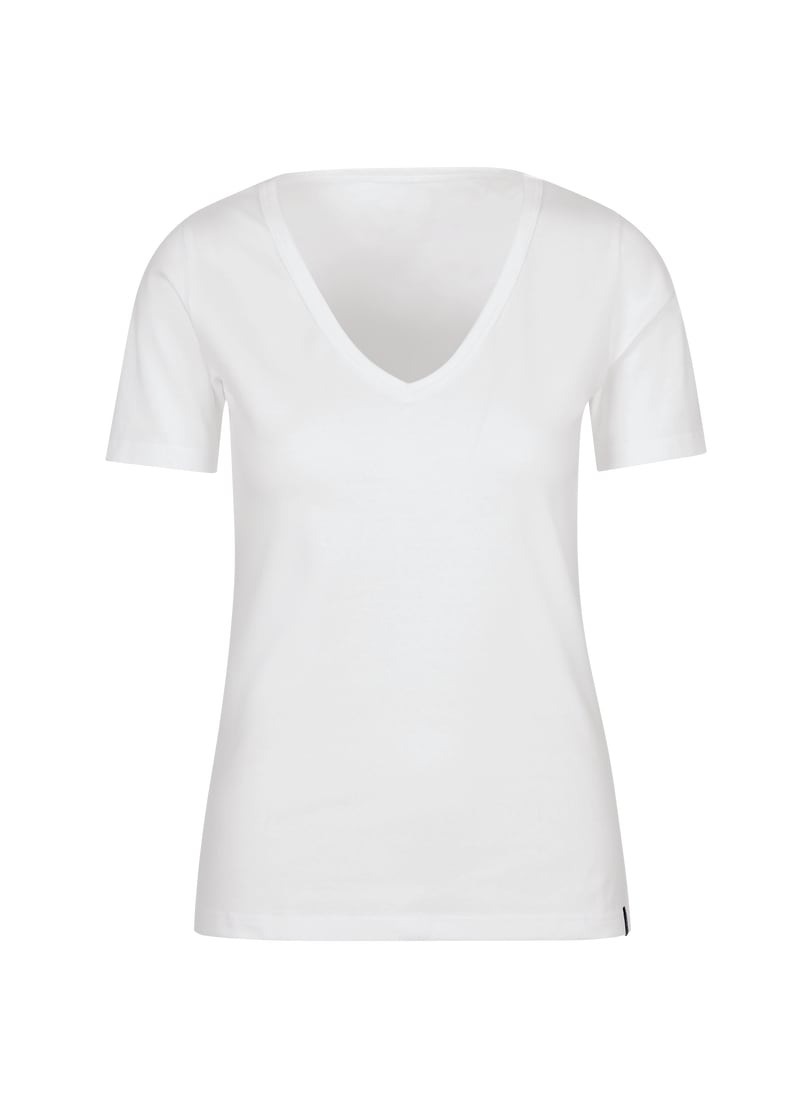 Trigema T-Shirt »TRIGEMA V-Shirt aus Baumwolle/Elastan«, (1 tlg.)