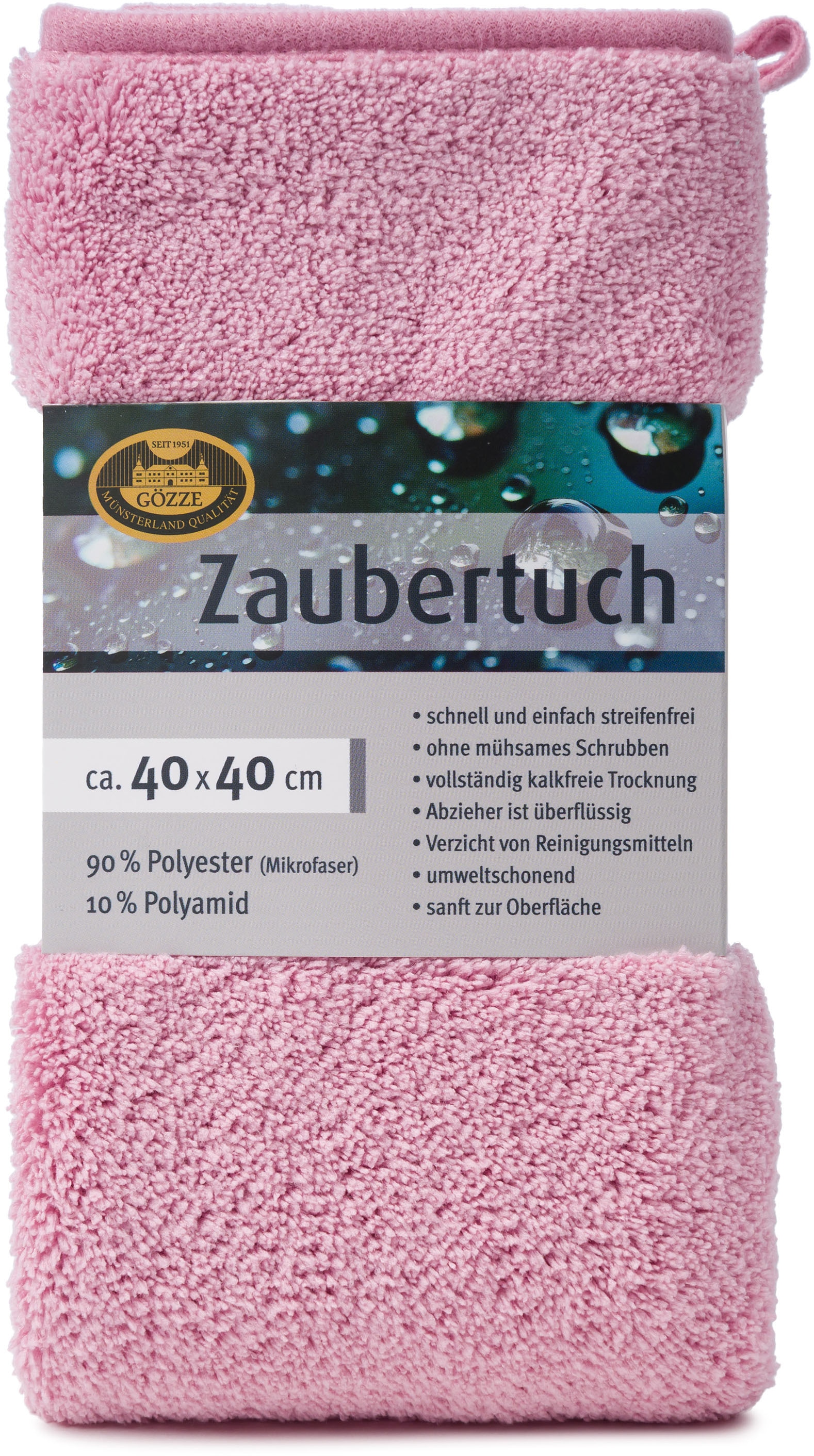 Gözze Mikrofasertuch »Zaubertuch«, Mikrofaser, 40 cmx40 cm, (Set, 2 St.), hohe Wasseraufnahme, extrem saugstark, zum reinigen und trocknen