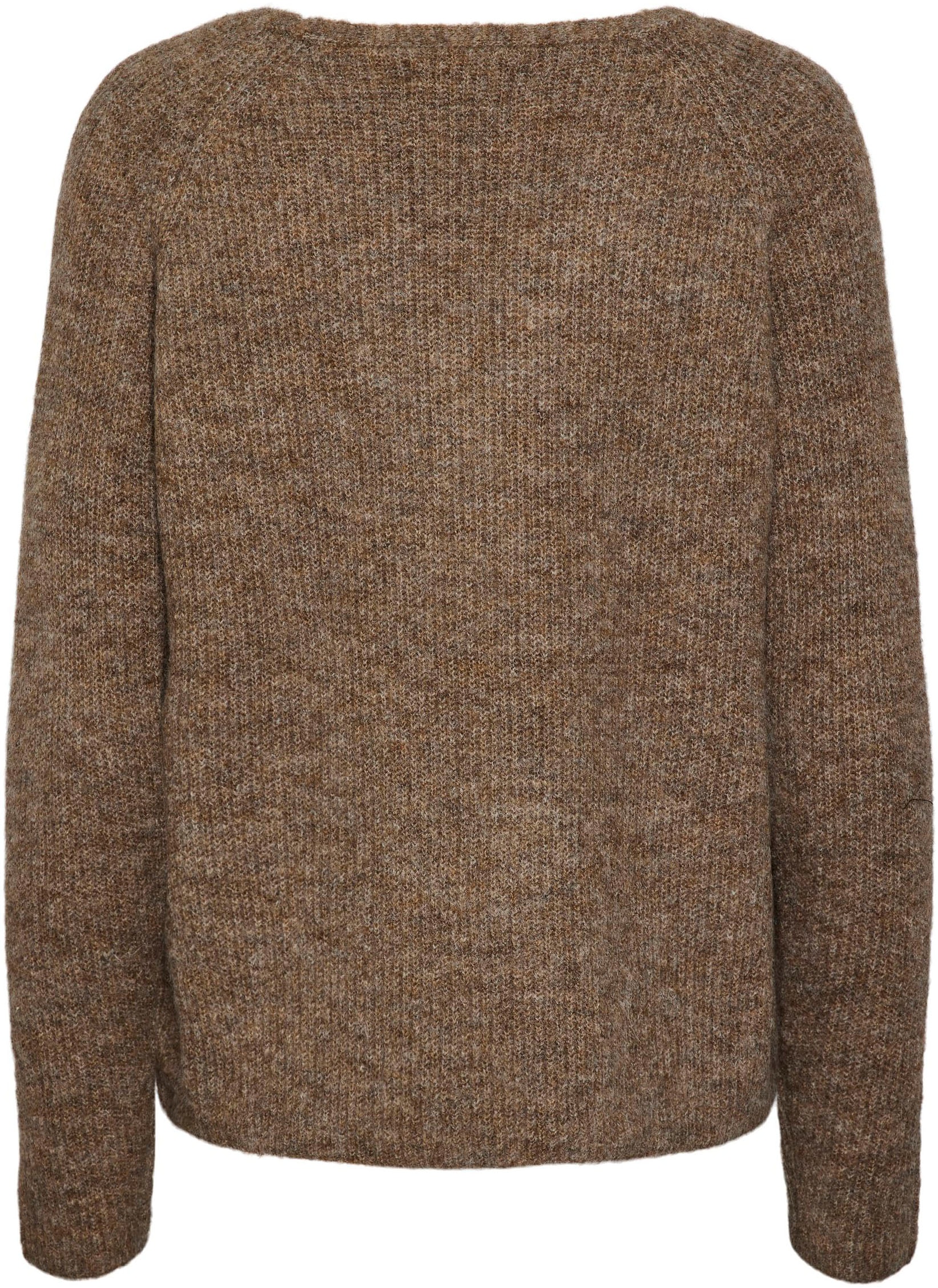 pieces V-Ausschnitt-Pullover »PCELLEN LS V-NECK KNIT NOOS BC«, mit Wolle