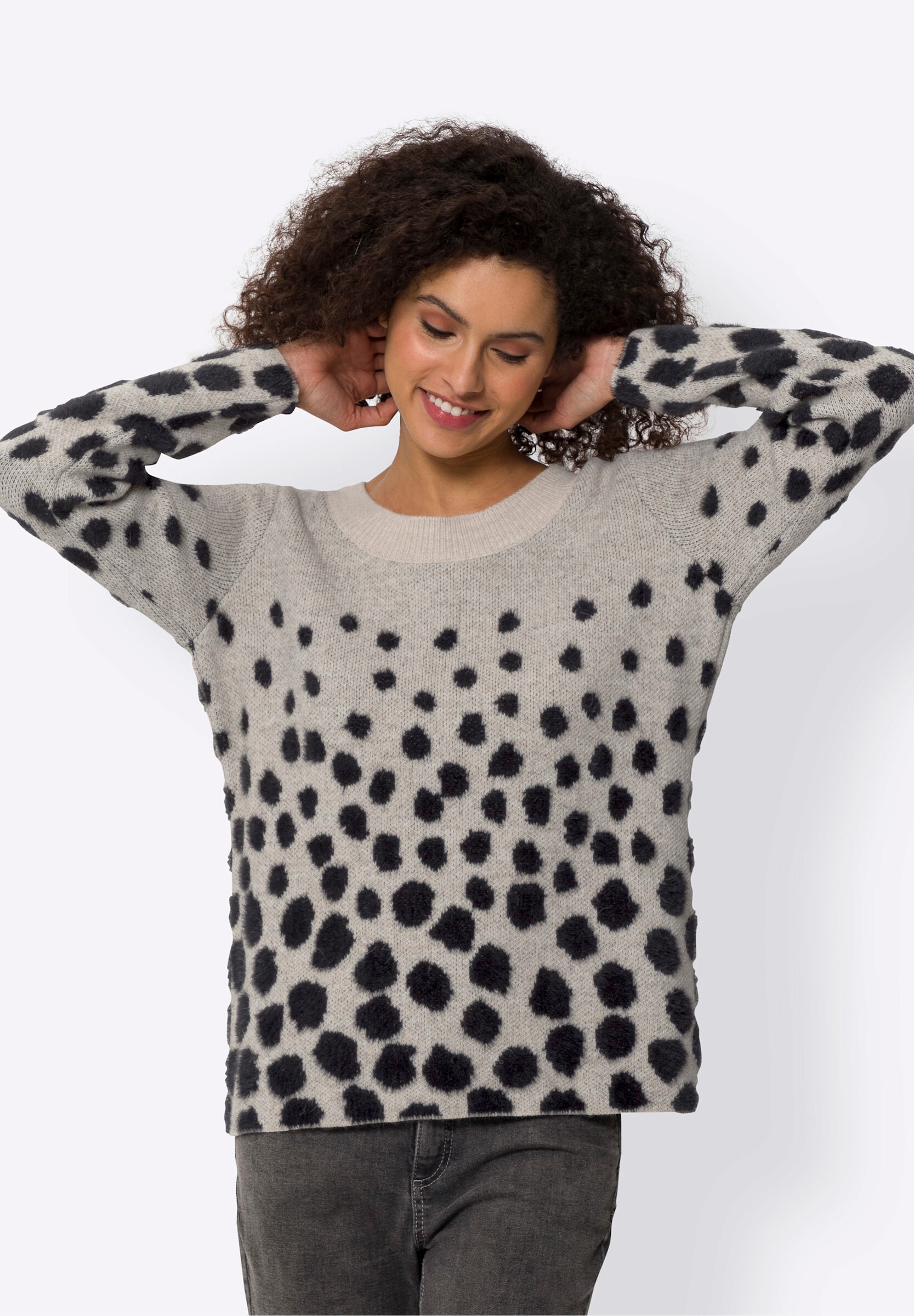 heine Strickpullover »Pullover Jacquard-Pullover in flauschiger Qualität«