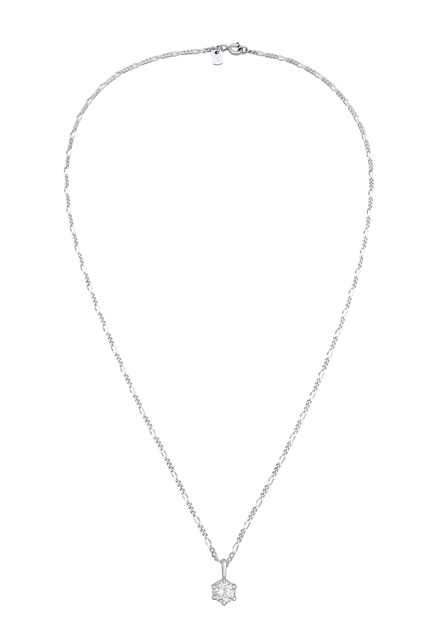 Kuzzoi Kette mit Anhänger »Halskette Zirkonia Solitär 925 Sterling Silber«