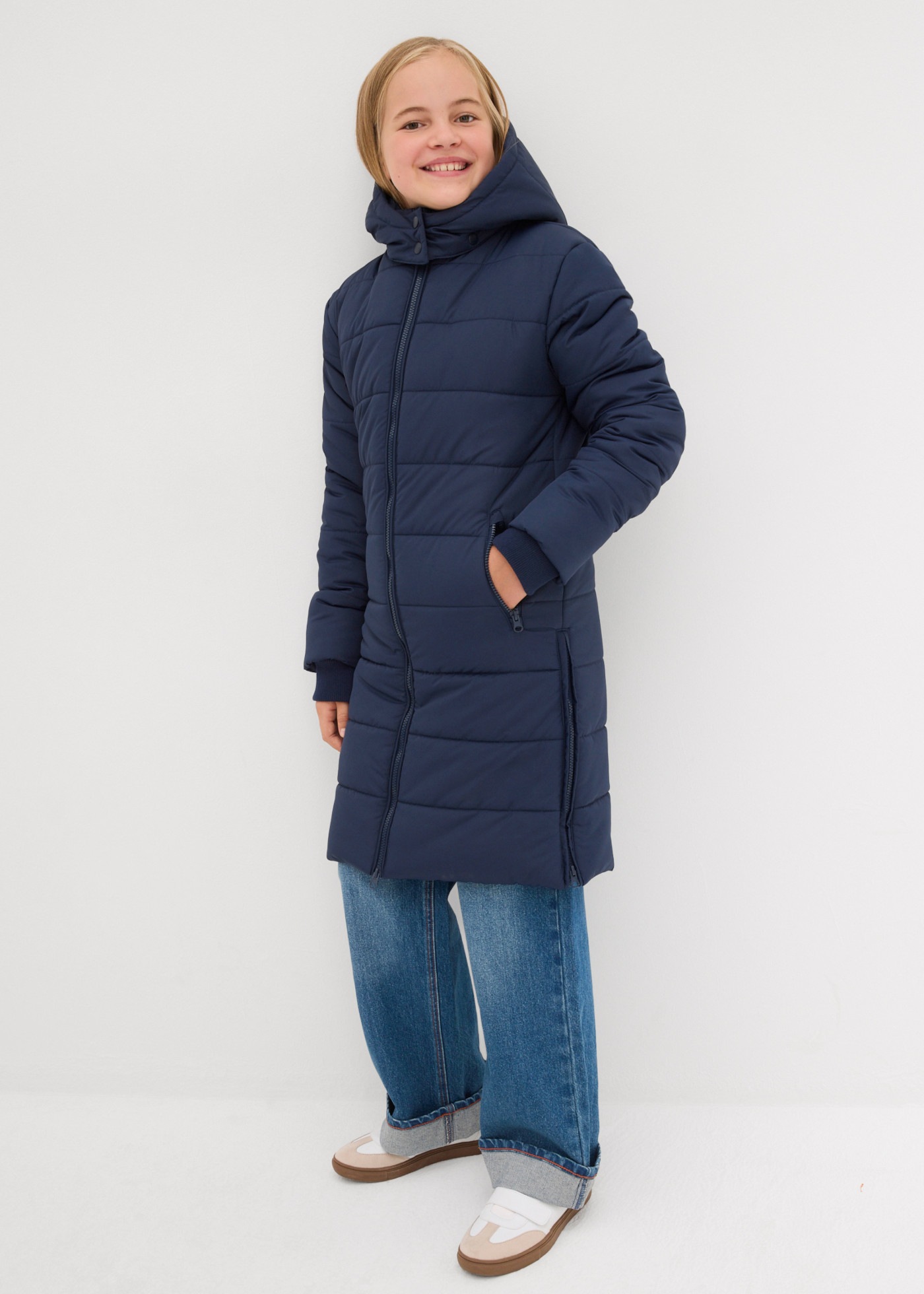 bonprix Steppmantel für Mädchen, Regular Fit, mit Steppung