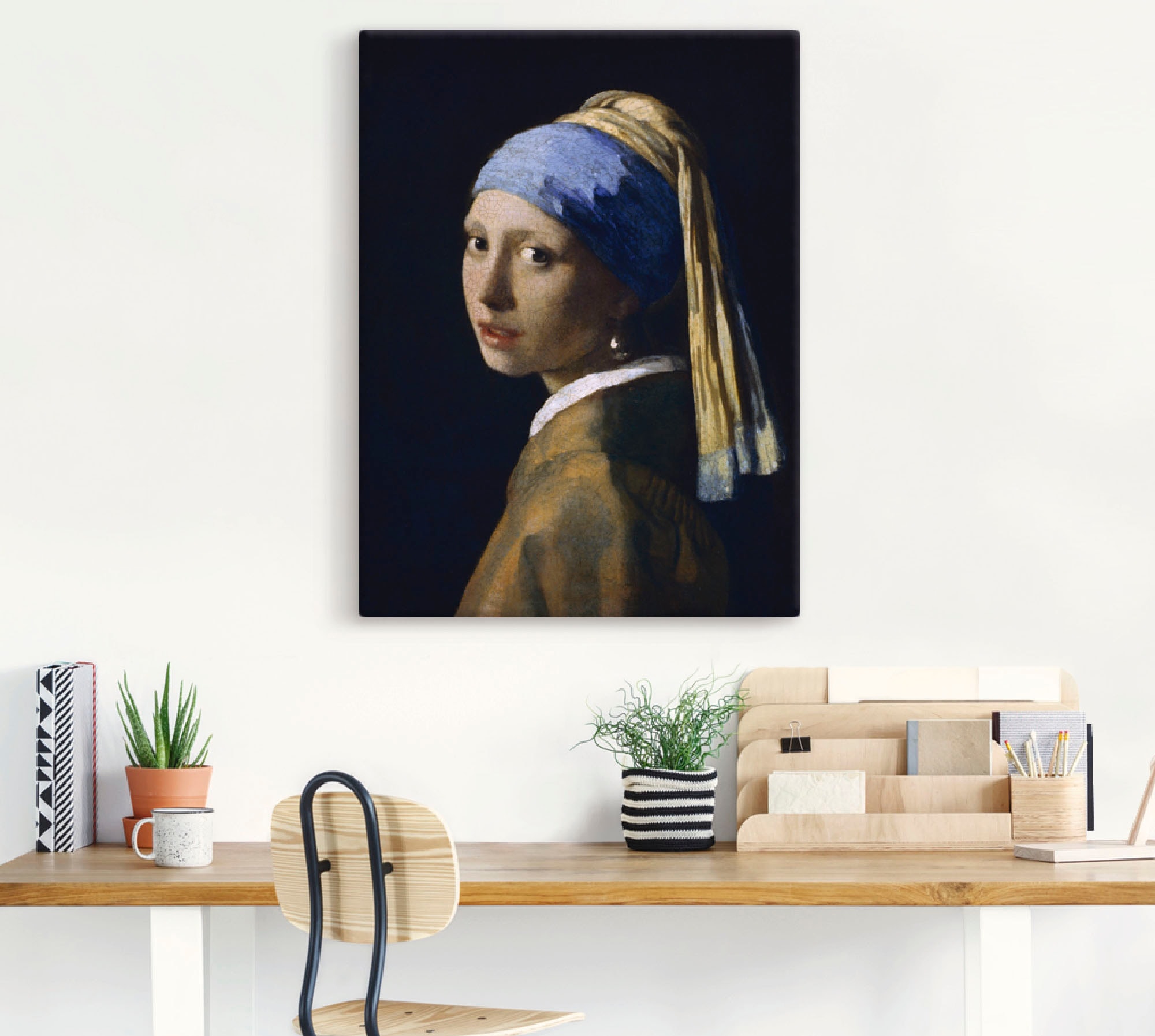 Artland Wandbild »Das Mädchen mit dem Perlenohrgehänge«, Frau, (1 St.), als Leinwandbild, Poster, Wandaufkleber in verschied. Größen