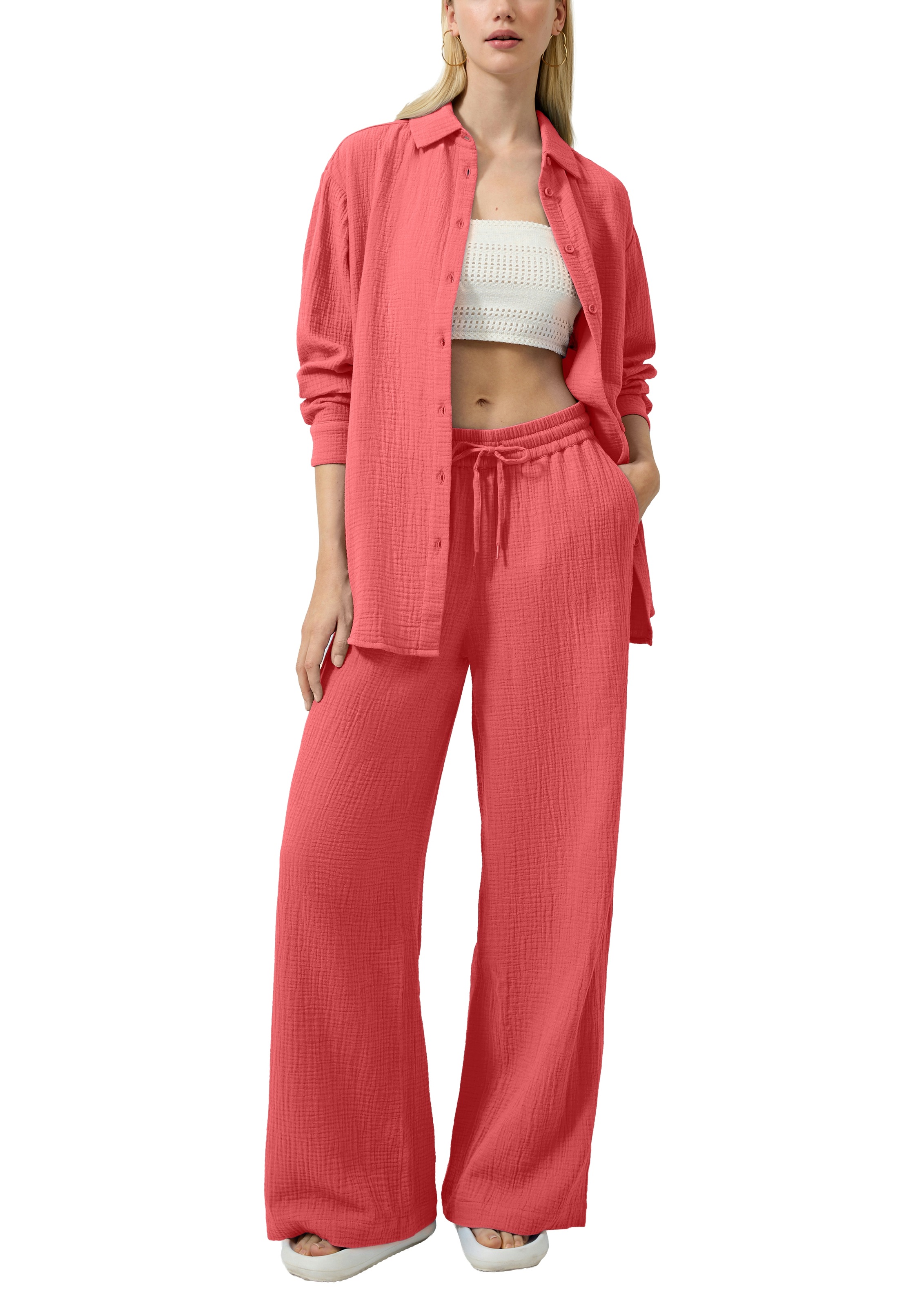 QS Stoffhose  Weite Sommerhose mit Kordelzug