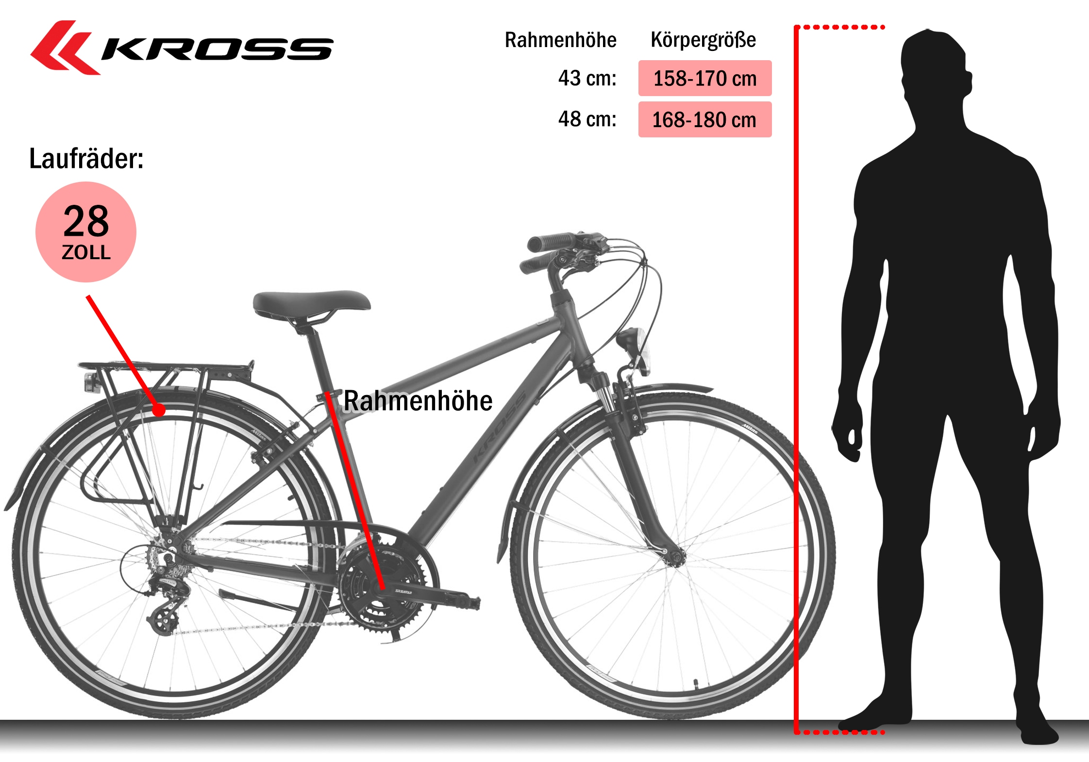 Kross Trekkingrad »KROSS Trekkingrad Trans 1.0 28" khaki« 21 Gang Shimano ALTUS M310 Schaltwerk Kettenschaltung